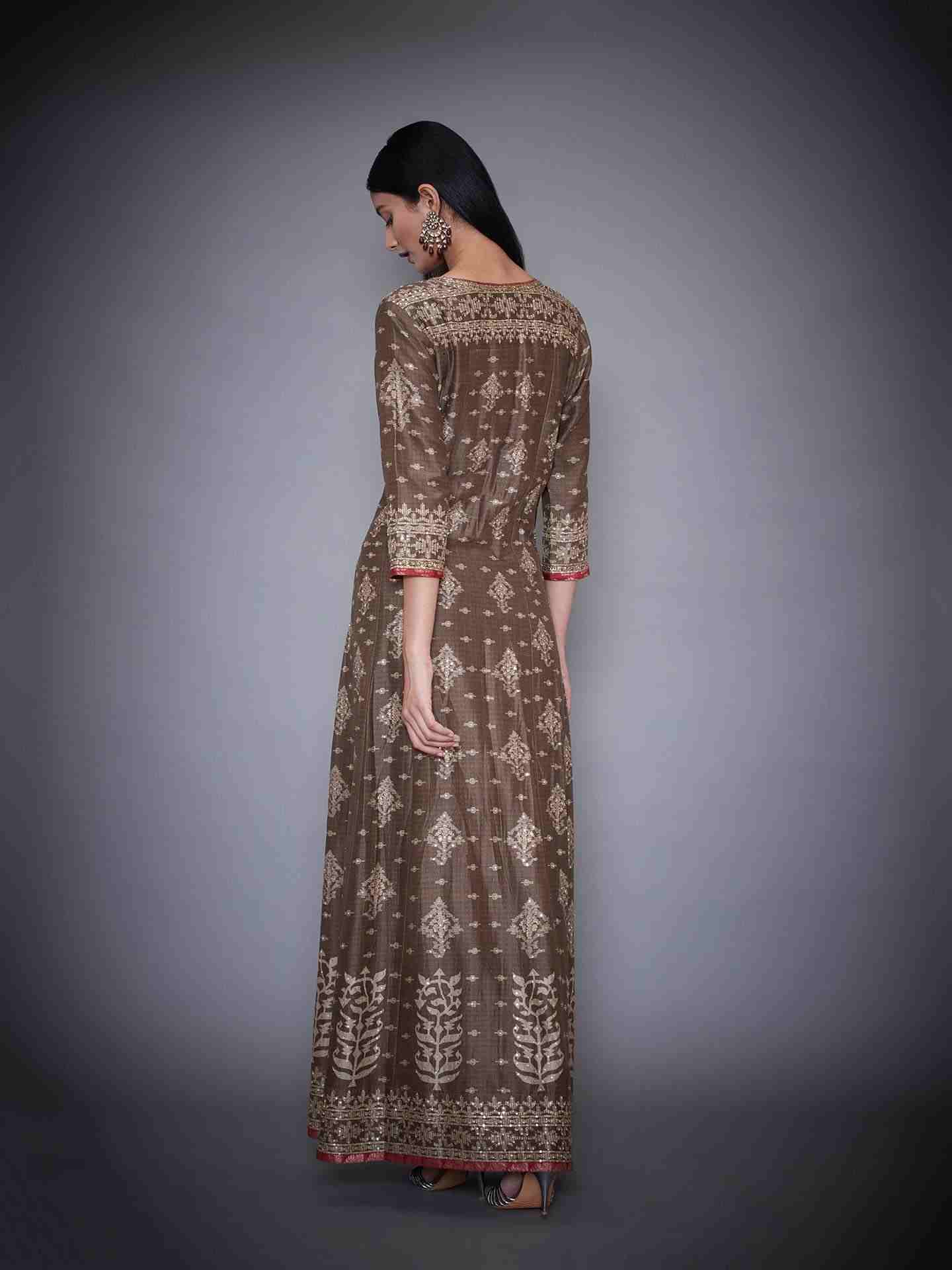 Brown & Burgundy Anjali Suit Set