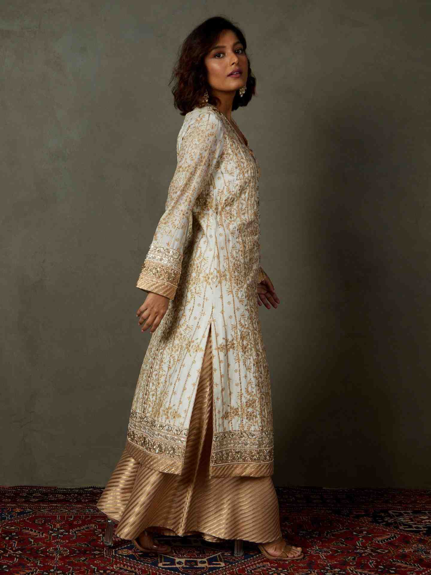 Off White & Beige Chandrika Suit