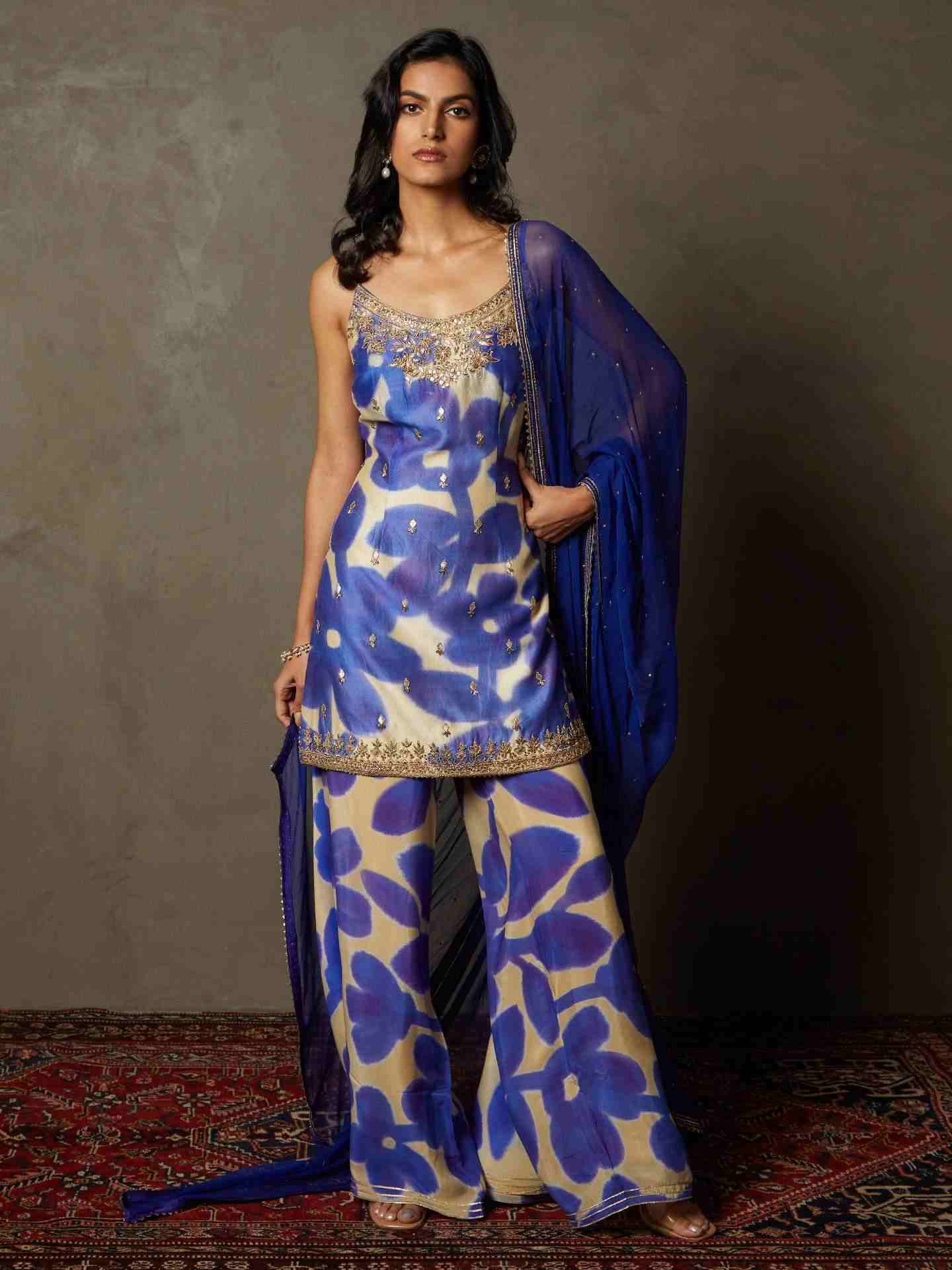 Purple & Ivory Delphi Suit Set