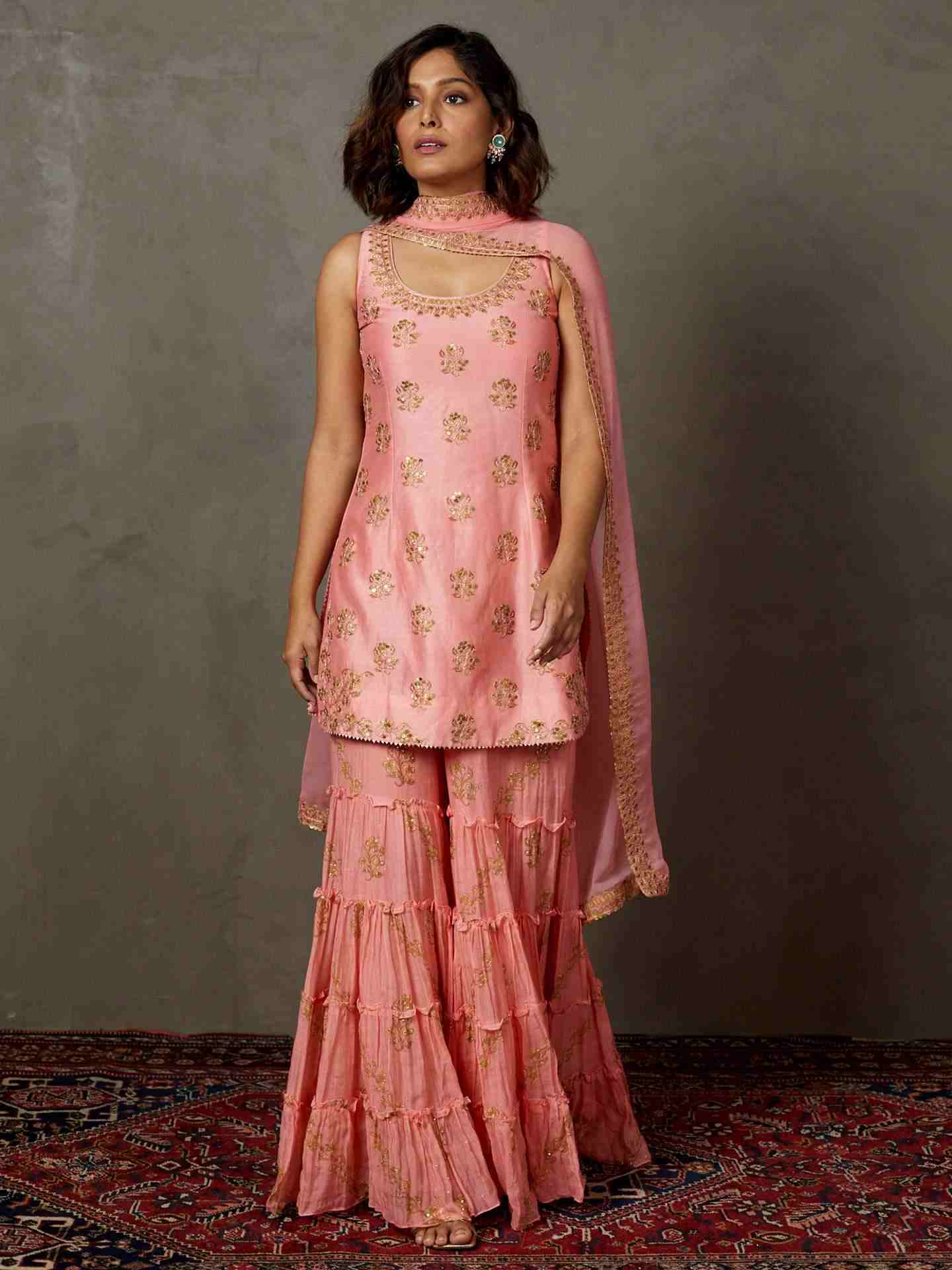 Pink Manjhi Suit Set