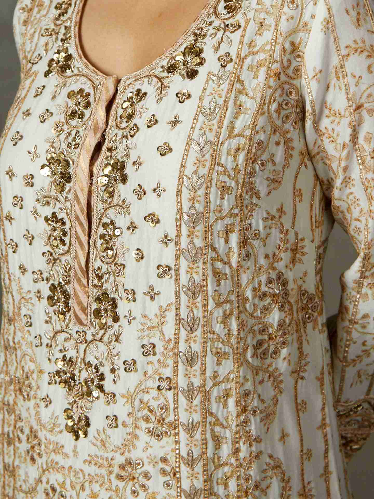 Off White & Beige Chandrika Suit Set