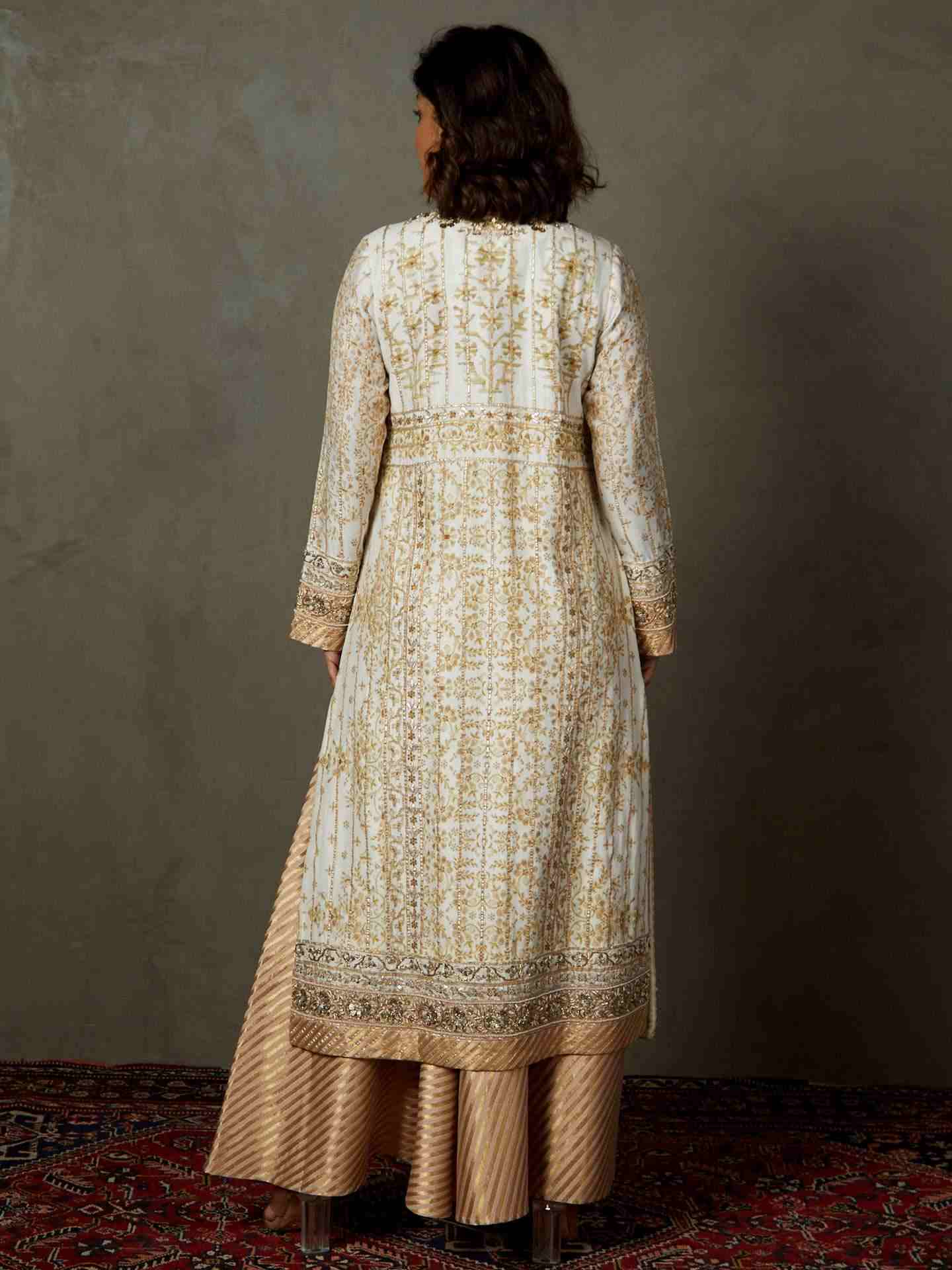 Off White & Beige Chandrika Suit Set