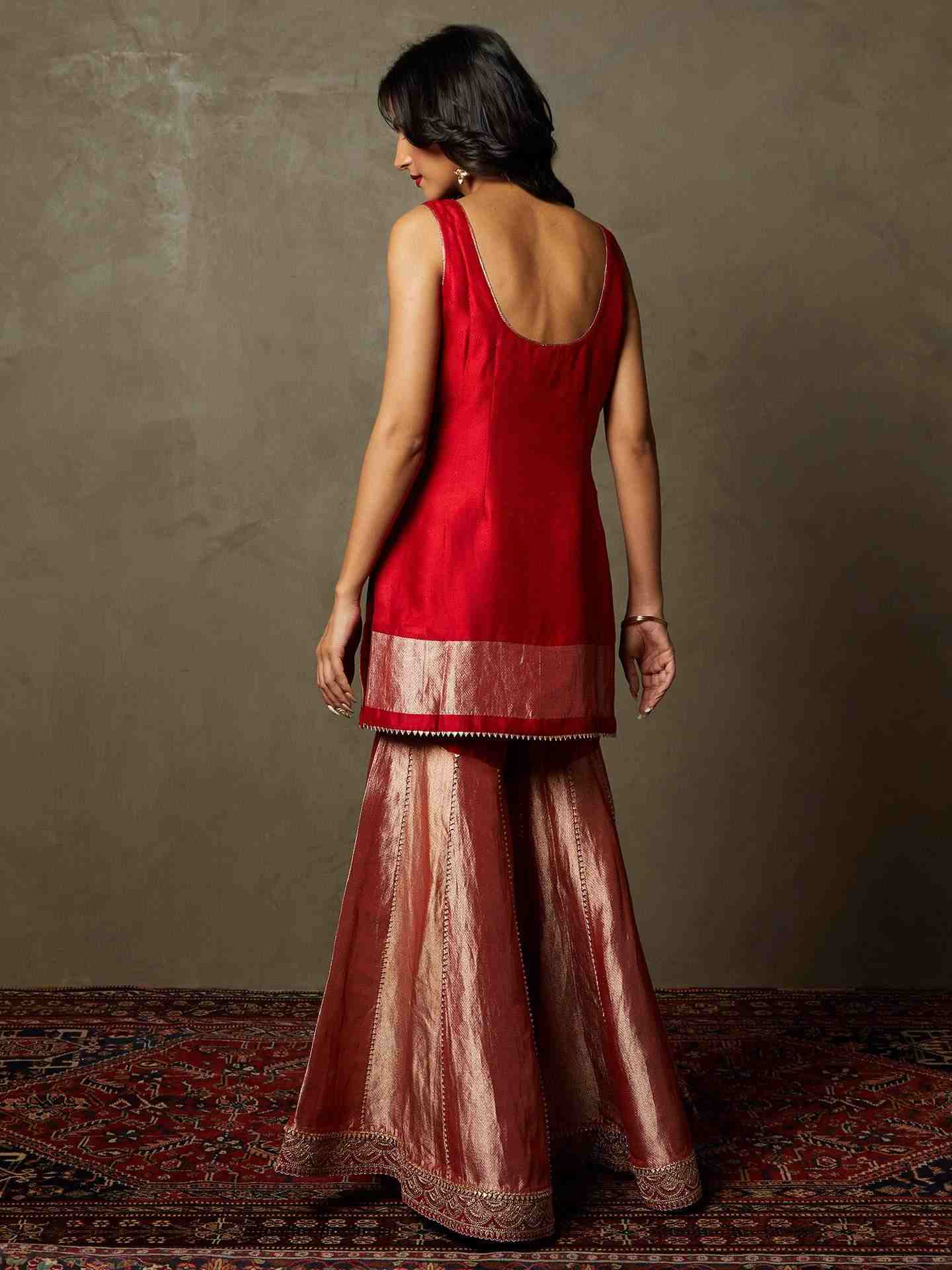 Red & Gold Christin Suit Set