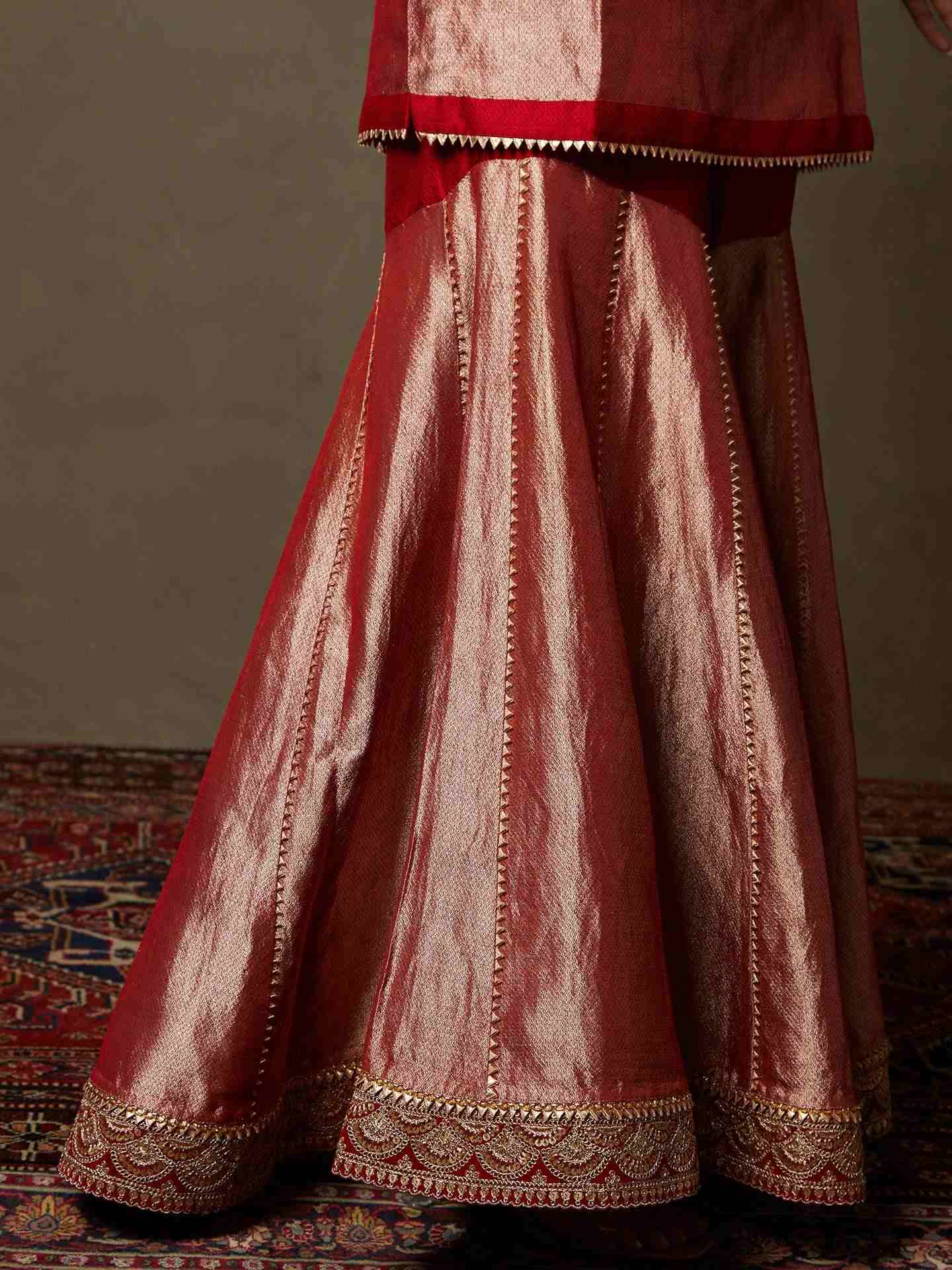 Red & Gold Christin Suit Set