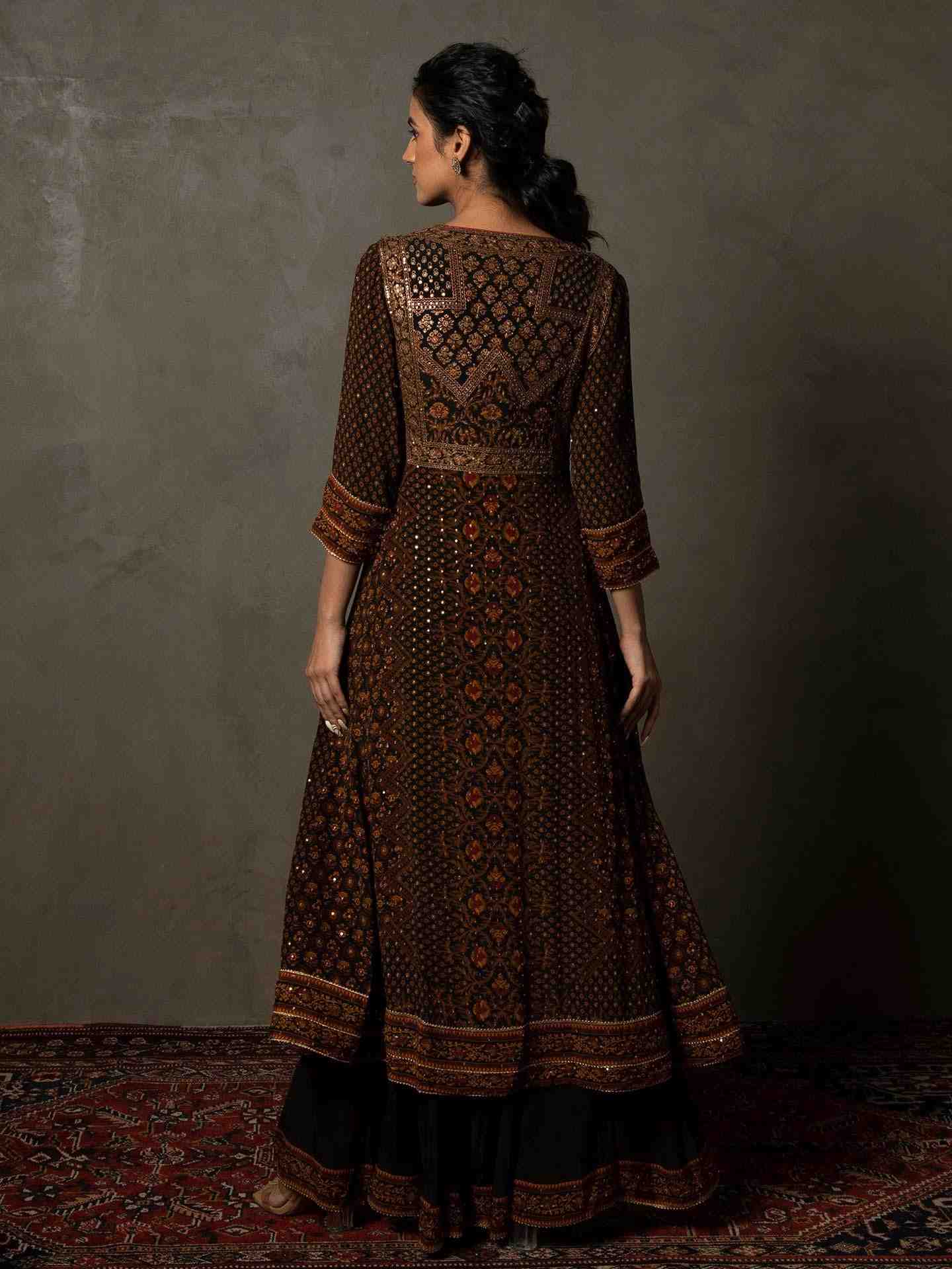 Black & Rust Rajkot Suit Set