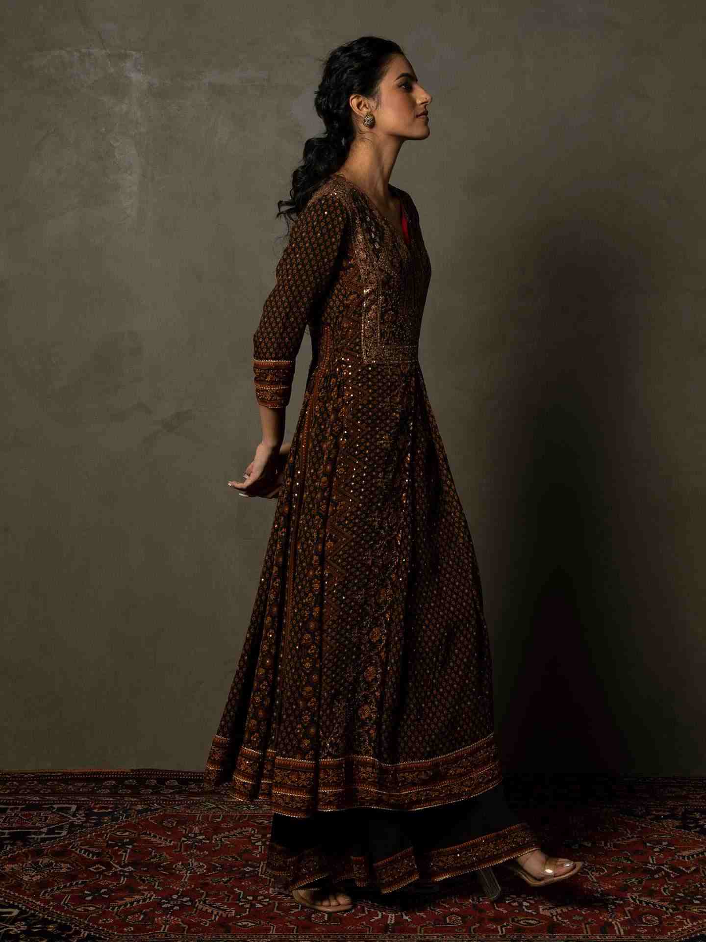 Black & Rust Rajkot Suit Set