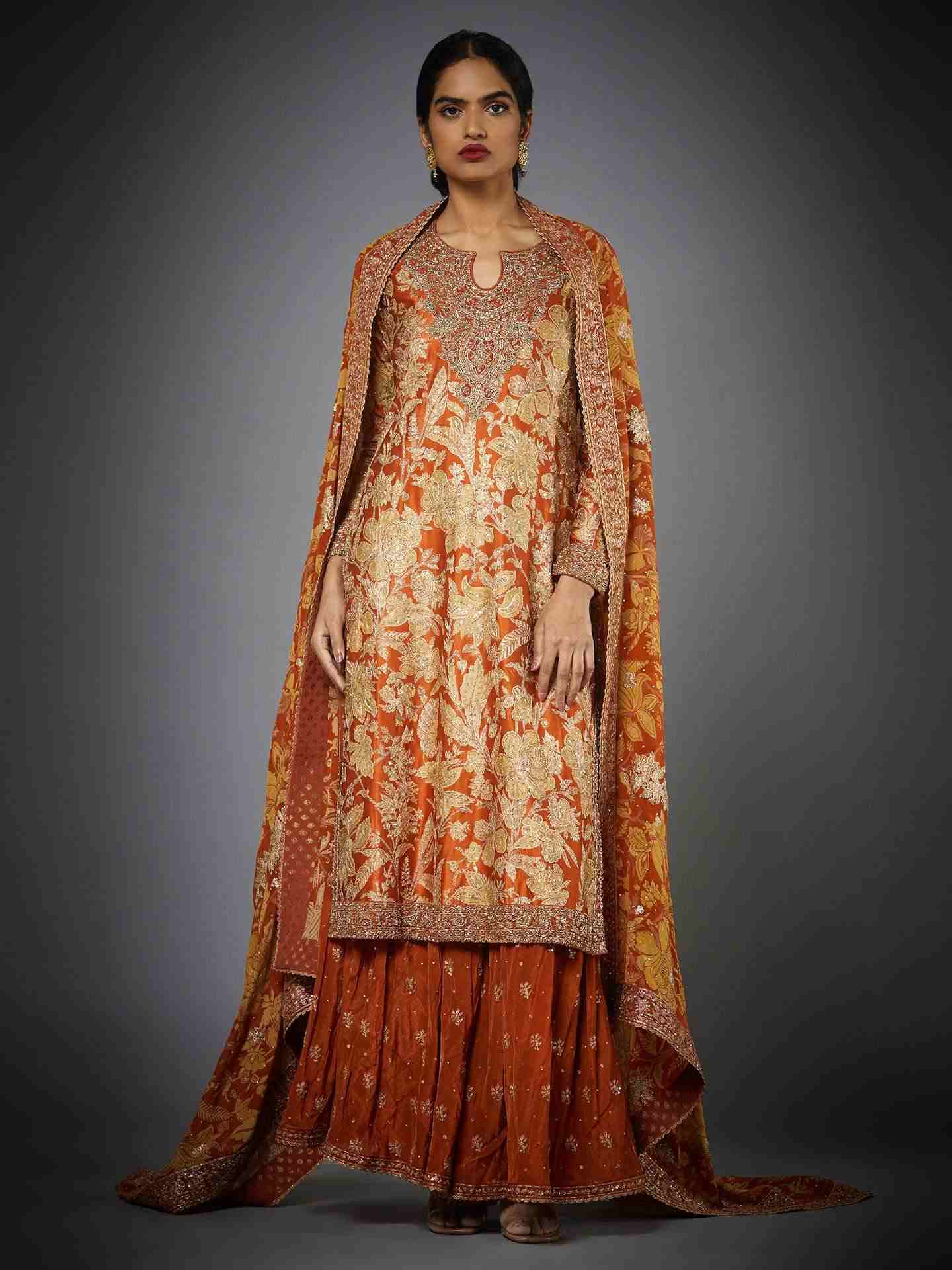 Rust & Beige 	Chameli Suit Set