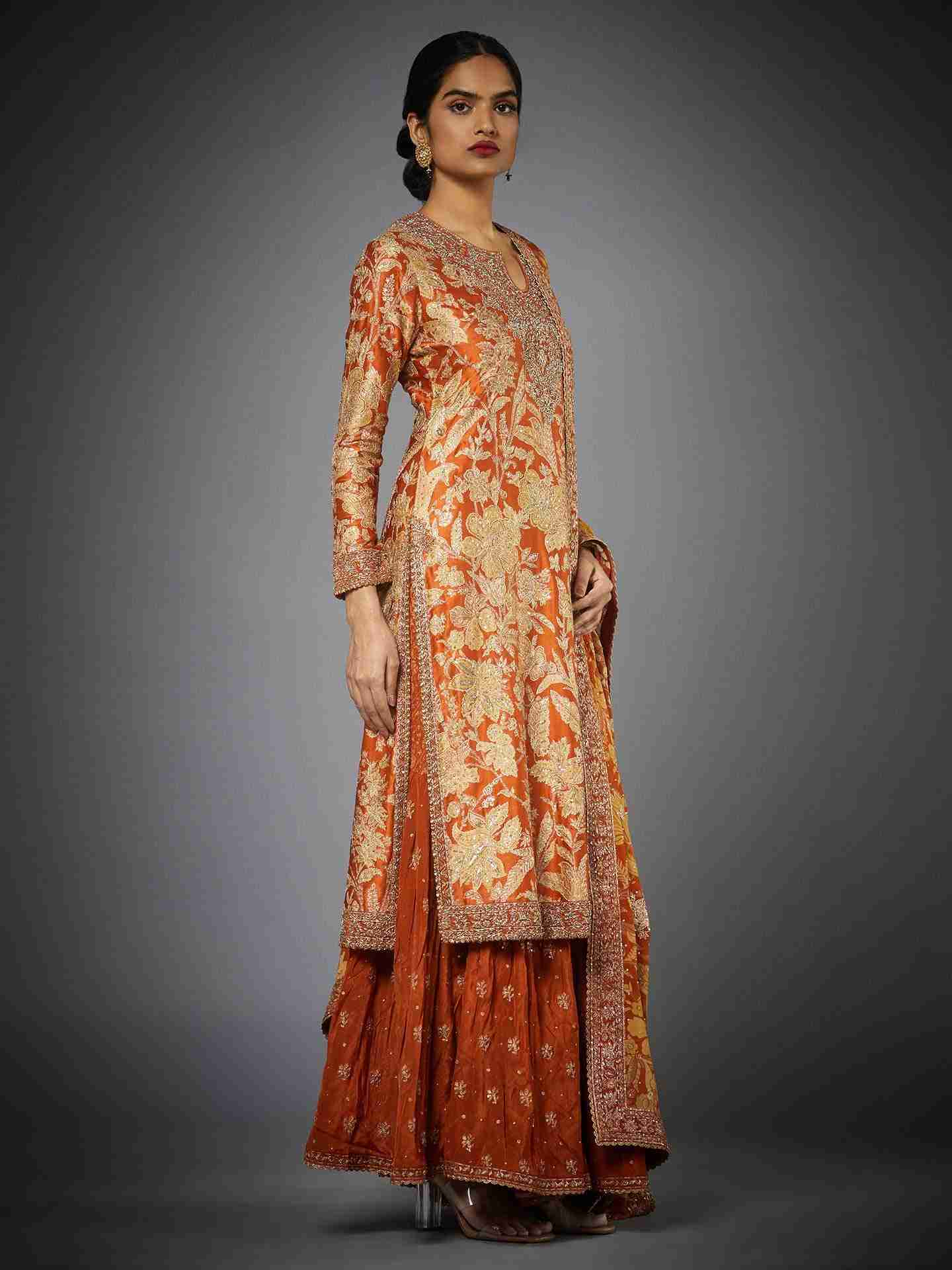 Rust & Beige 	Chameli Suit Set