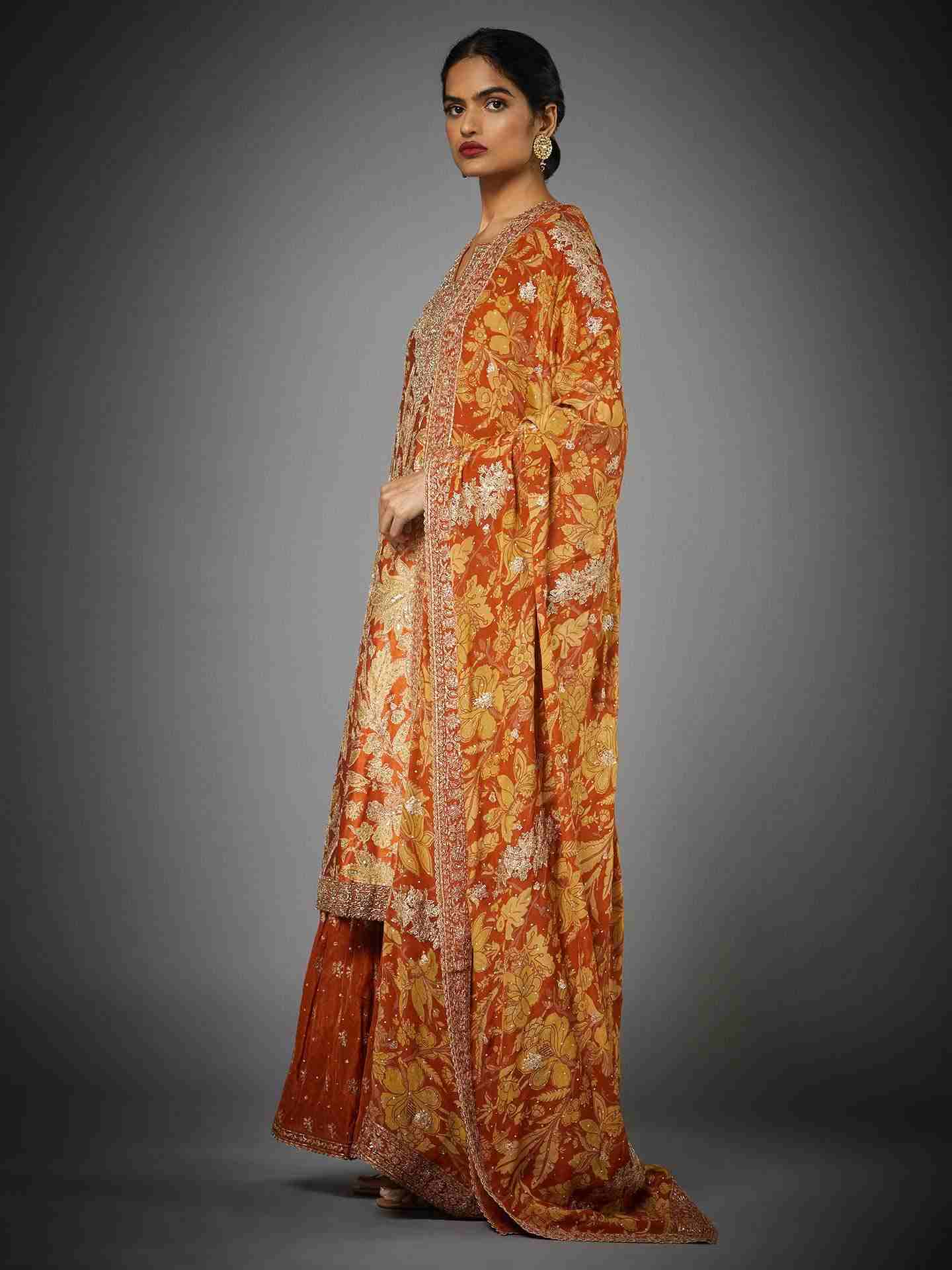 Rust & Beige 	Chameli Suit Set