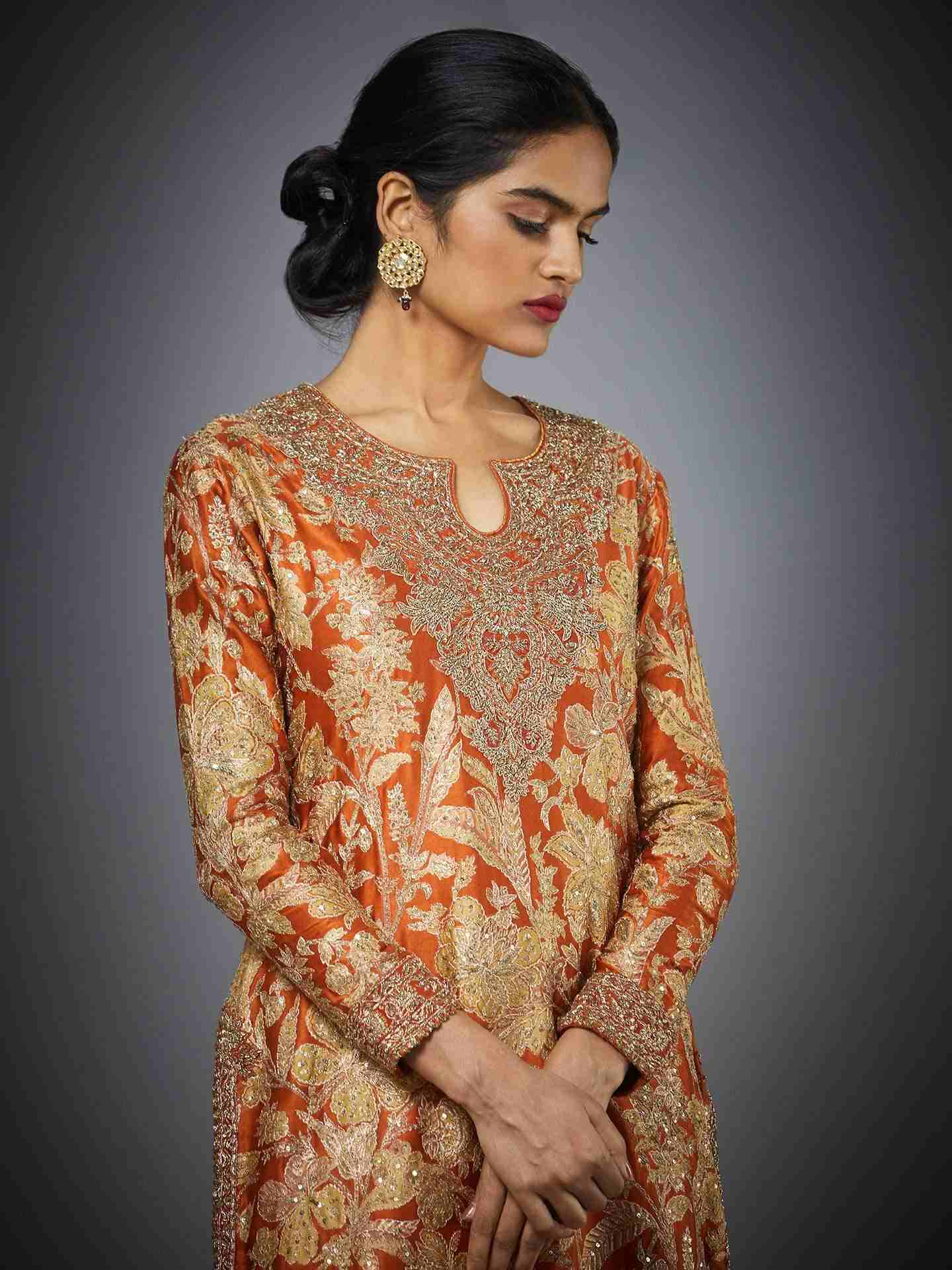 Rust & Beige 	Chameli Suit Set