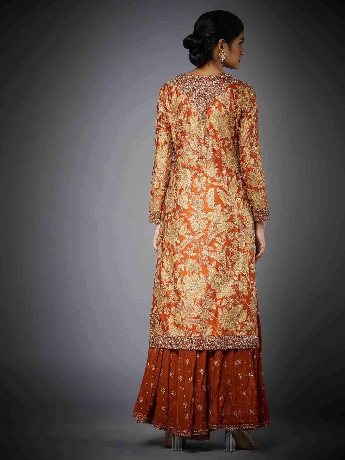 Rust & Beige 	Chameli Suit Set