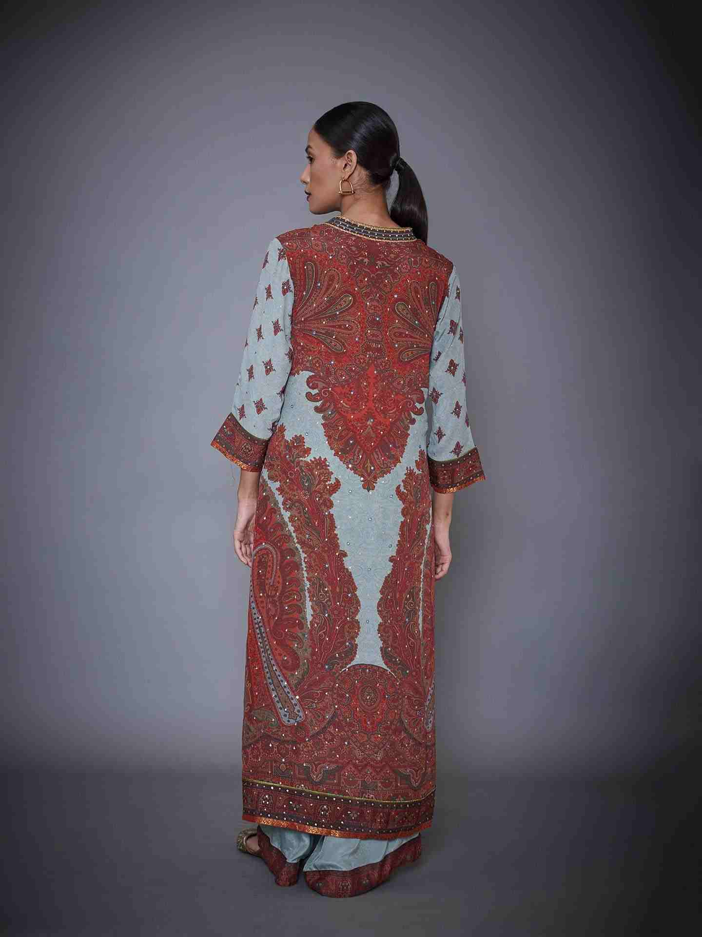 Grey & Multi Nagina Suit Set