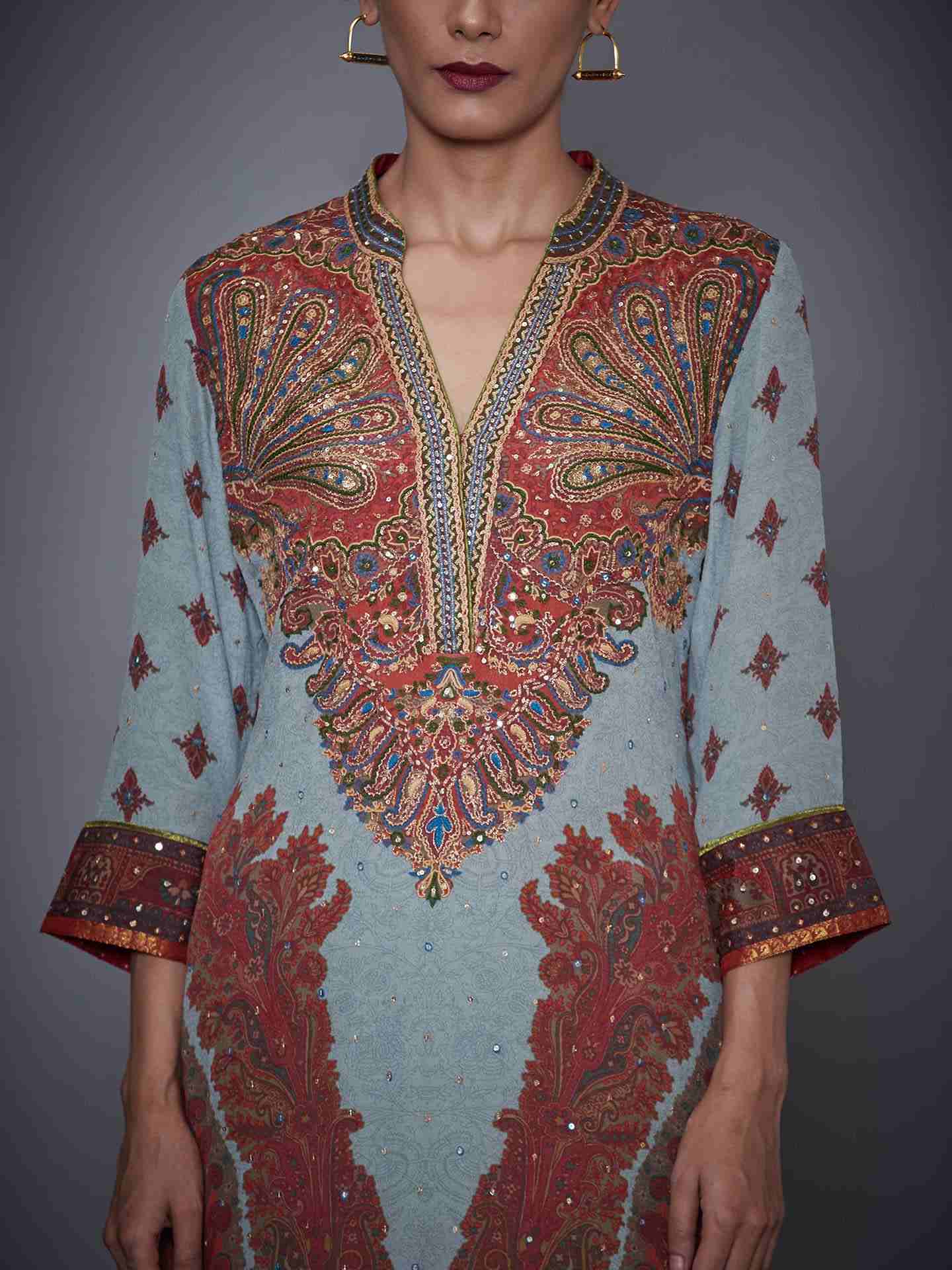 Grey & Multi Nagina Suit Set