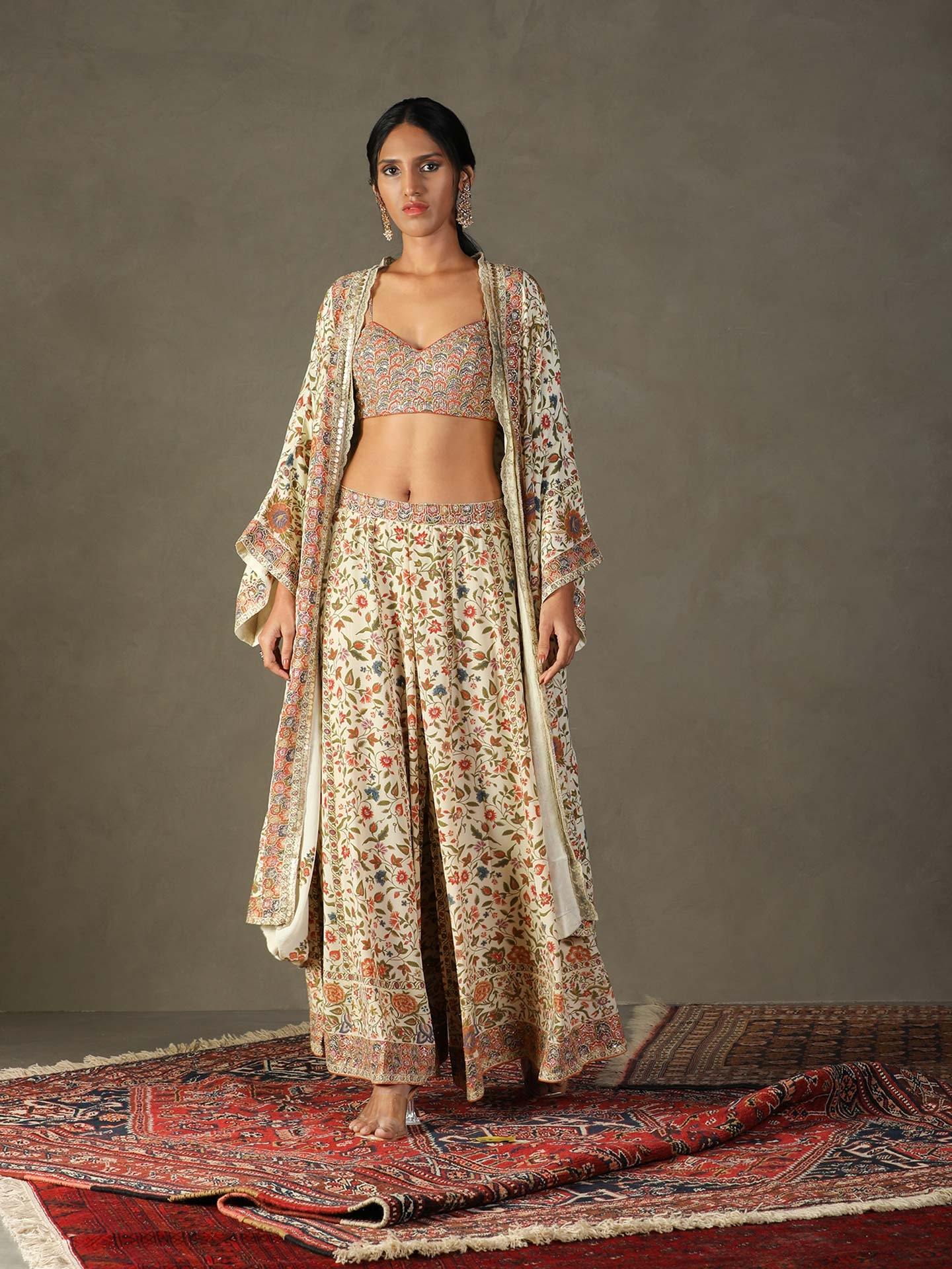 Beige & Multi Pintado Ensemble