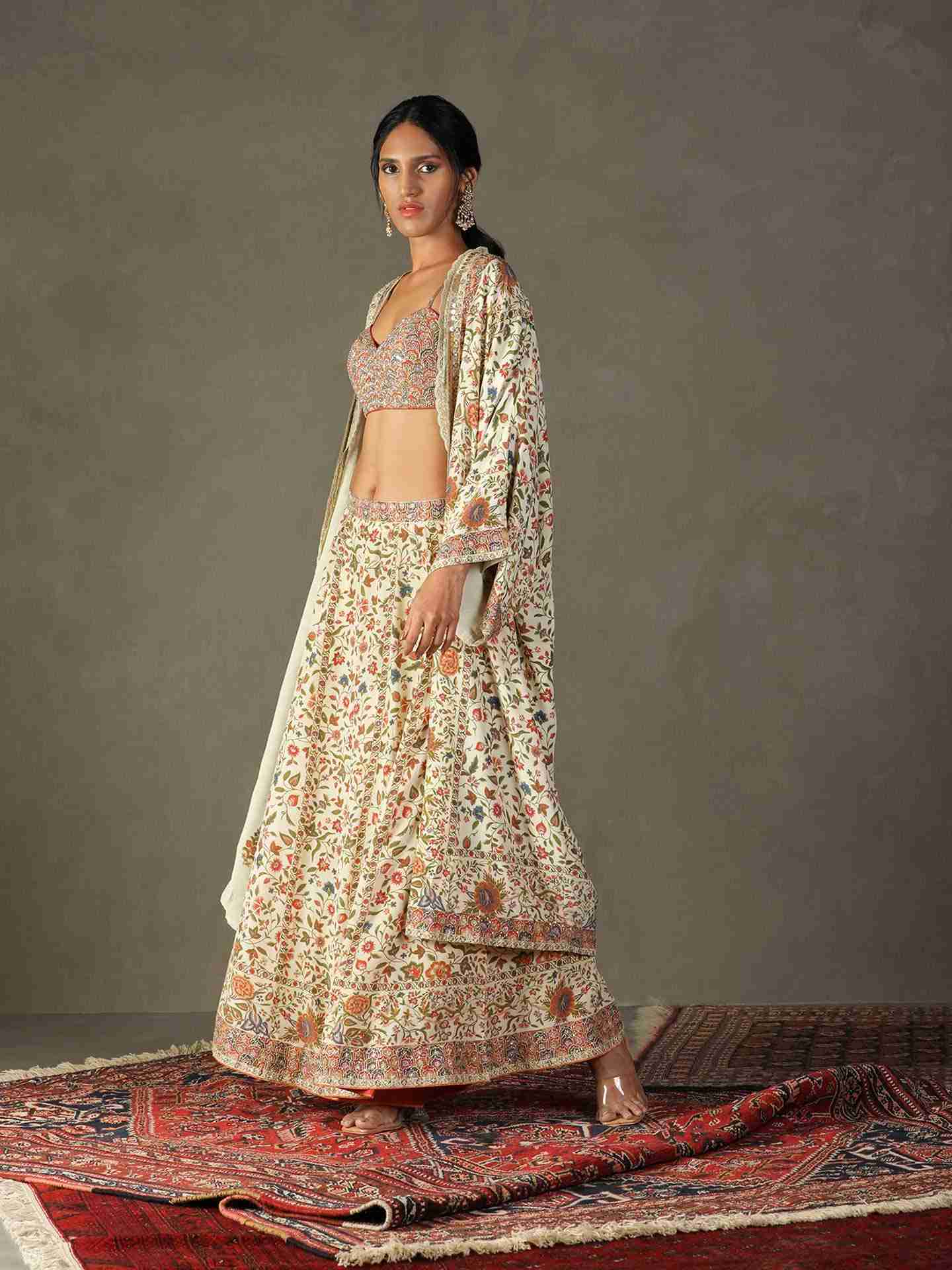 Beige & Multi Pintado Ensemble