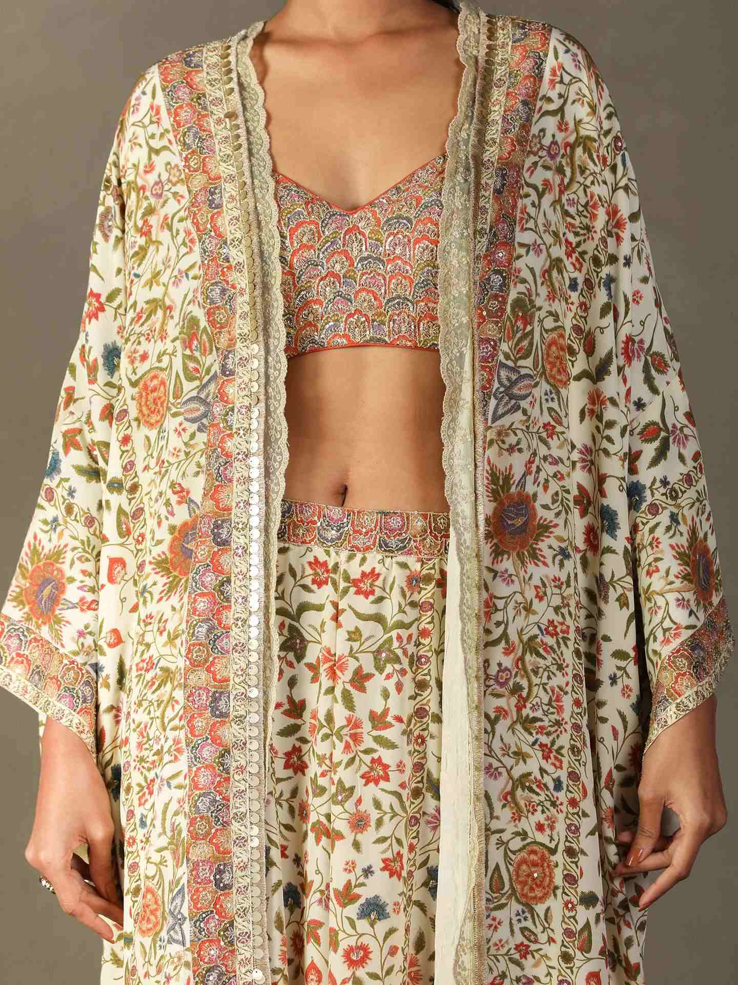 Beige & Multi Pintado Ensemble