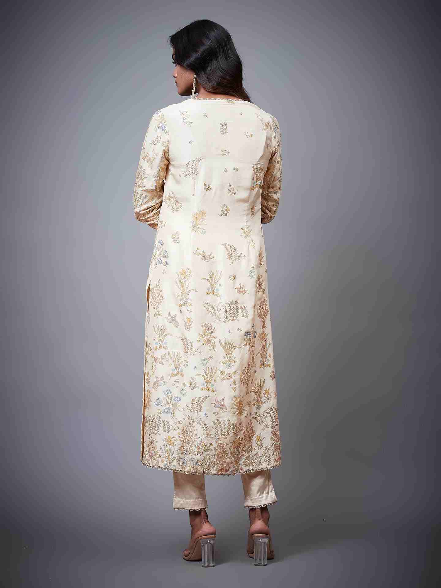 Ecru & Multi Nazli Suit Set