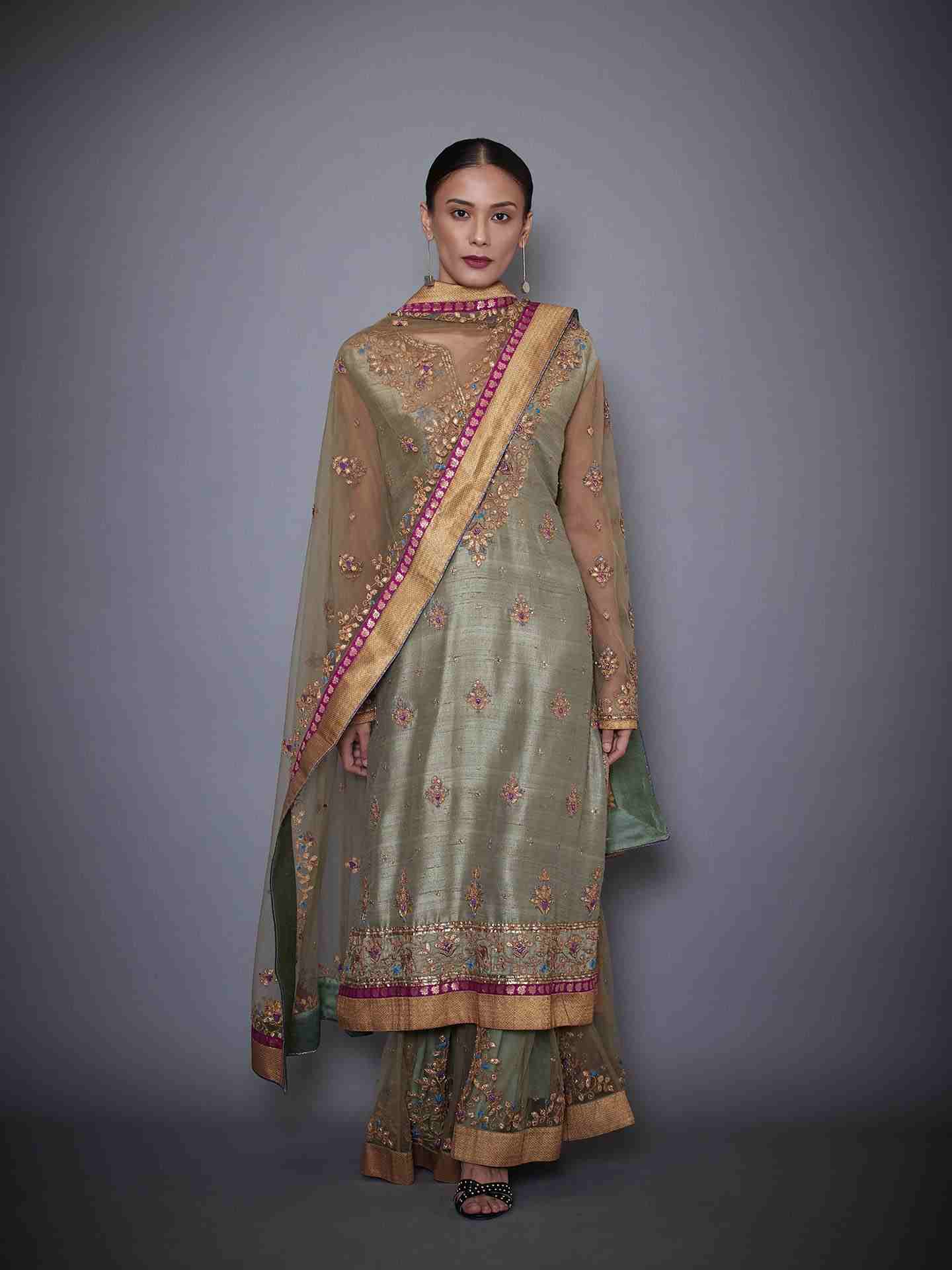 Khaki Pallavi Suit Set