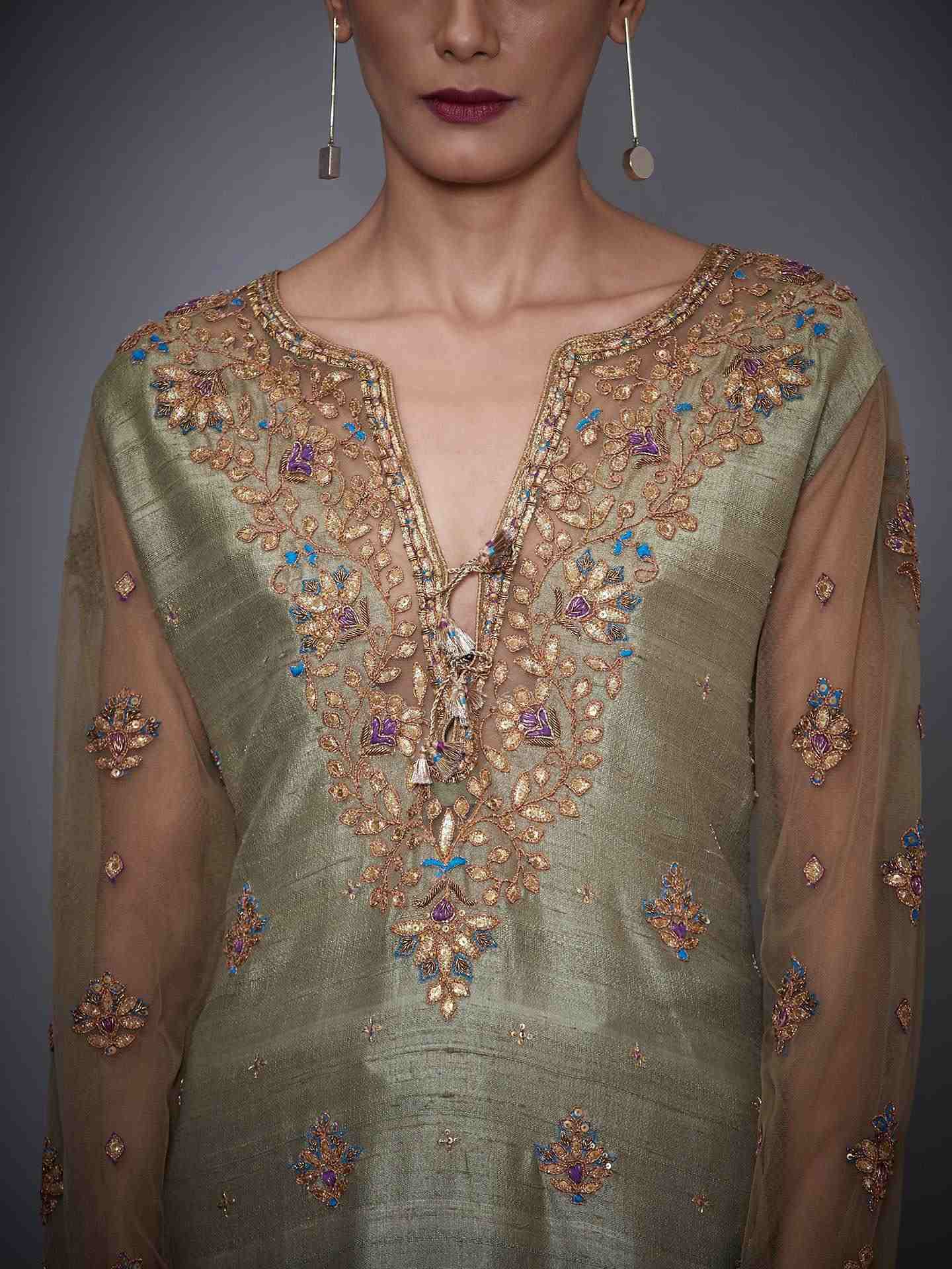 Khaki Pallavi Suit Set