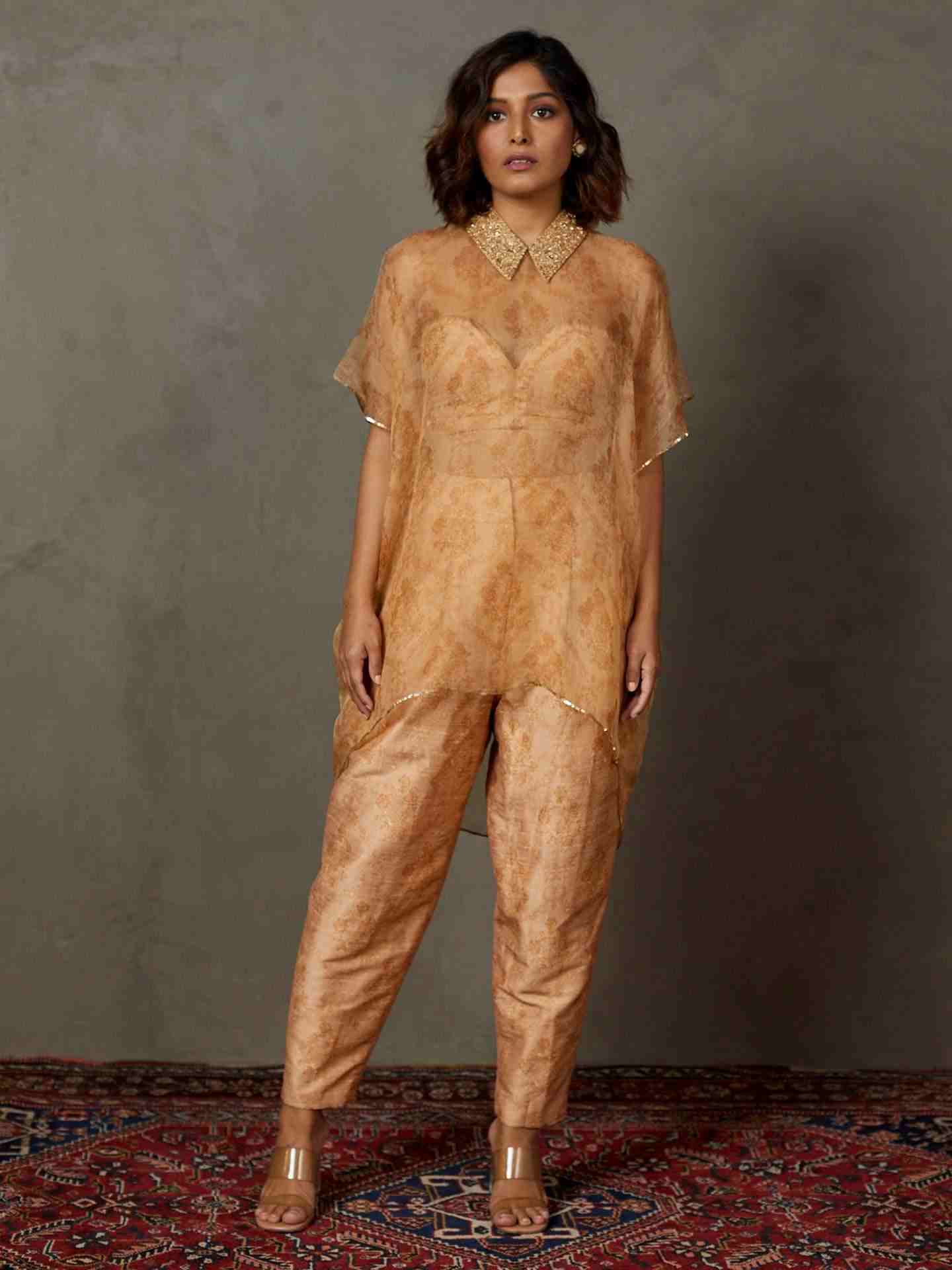 Beige & Gold Primrose Ensemble