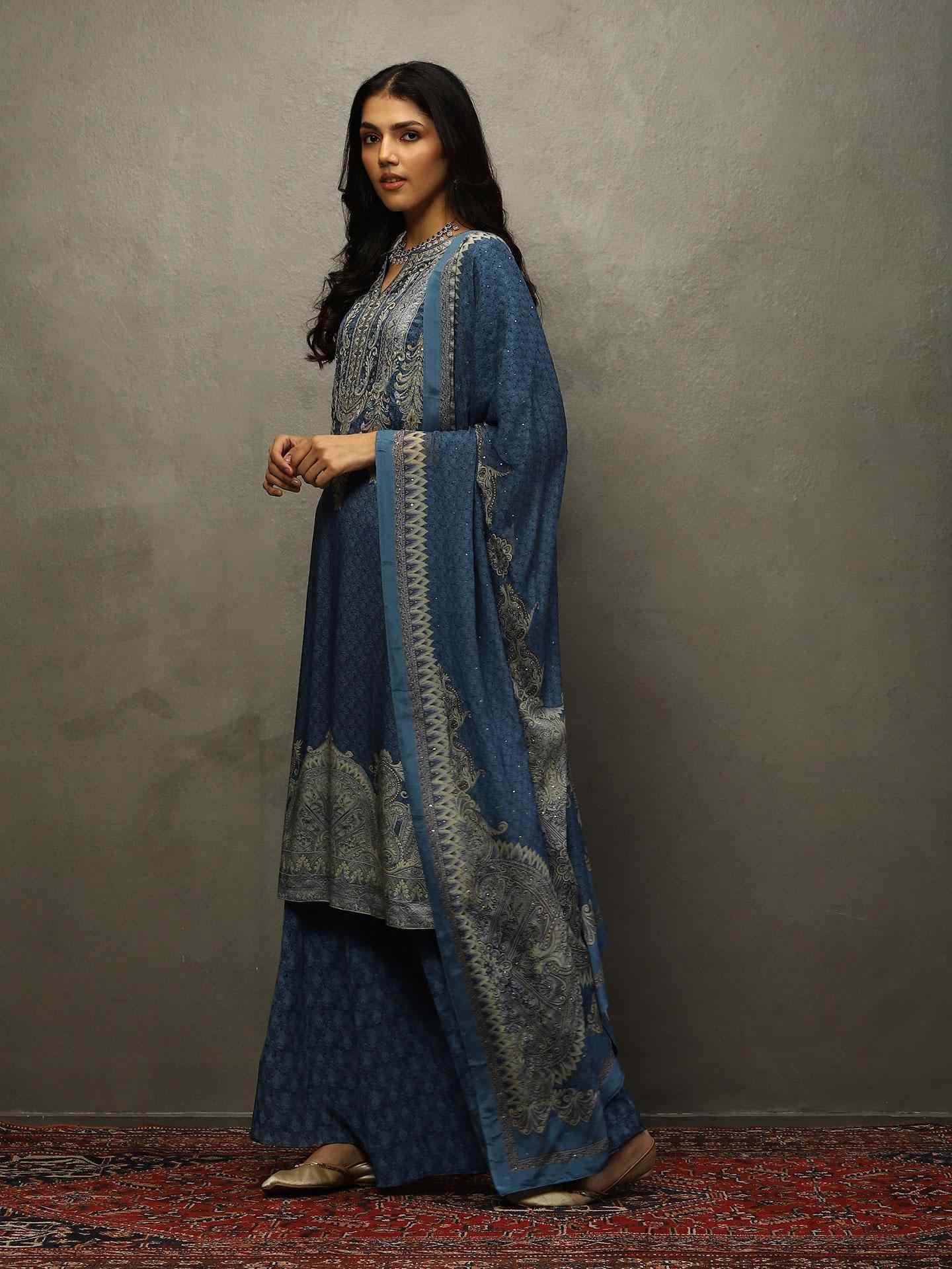 Indigo & Blue Vedam Suit Set