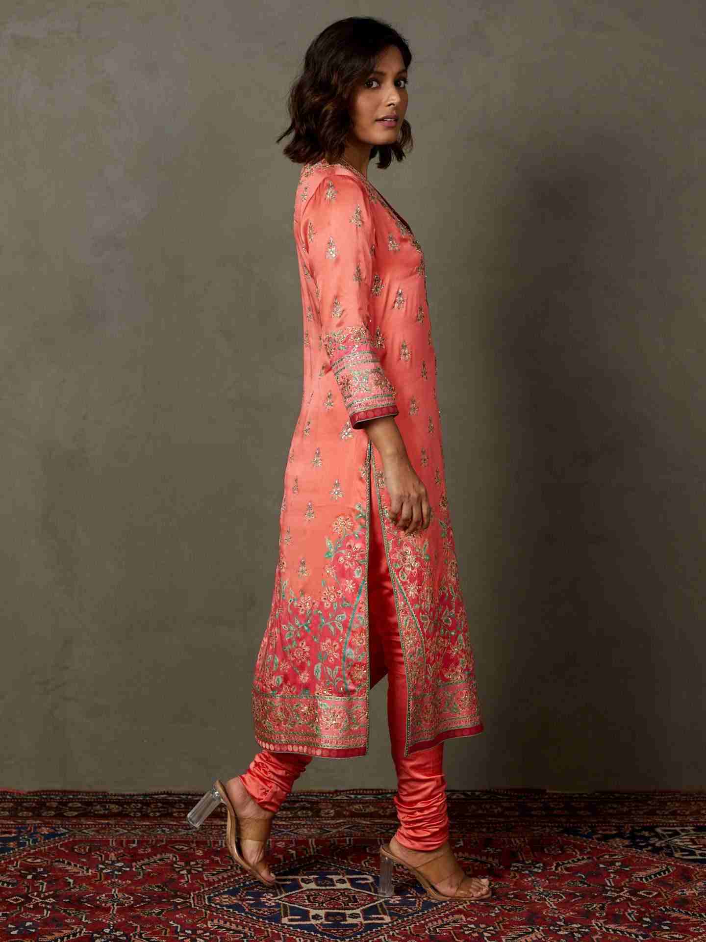 Coral & Pink Arin Suit Set