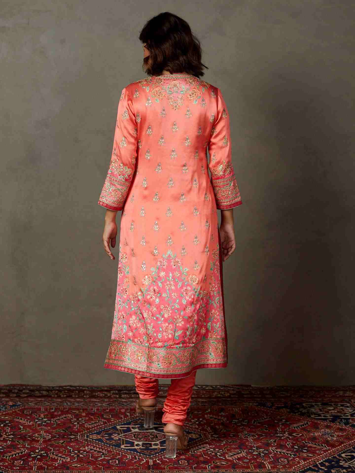 Coral & Pink Arin Suit Set