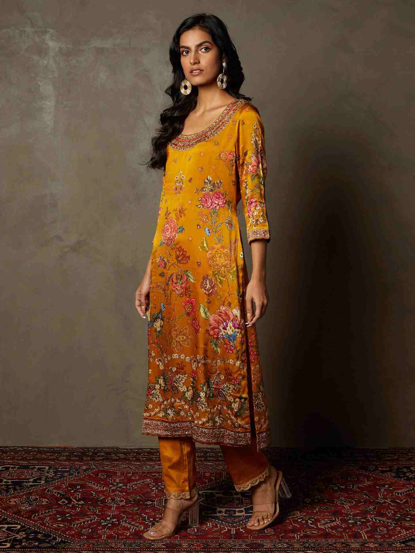 Mustard Wild Flower Suit Set