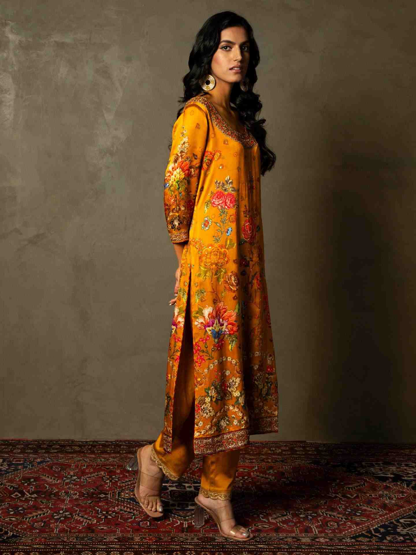 Mustard Wild Flower Suit Set