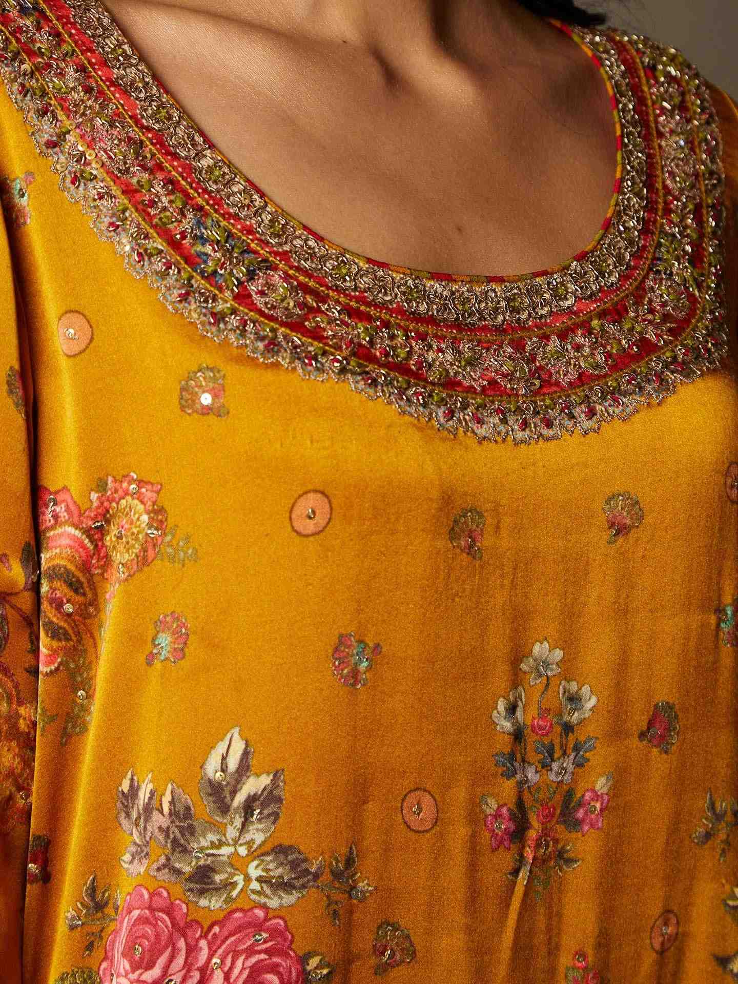 Mustard Wild Flower Suit Set