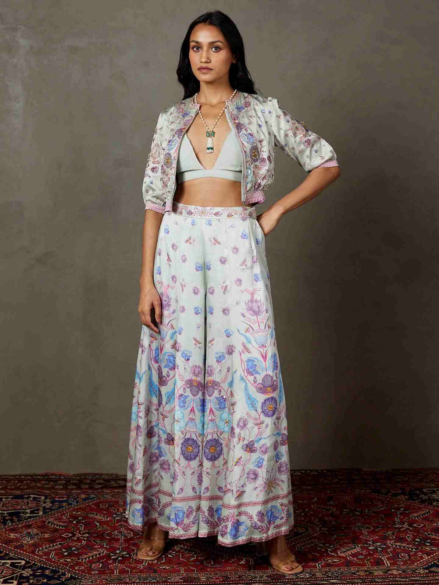 Powder Blue Palace Flower Ensemble