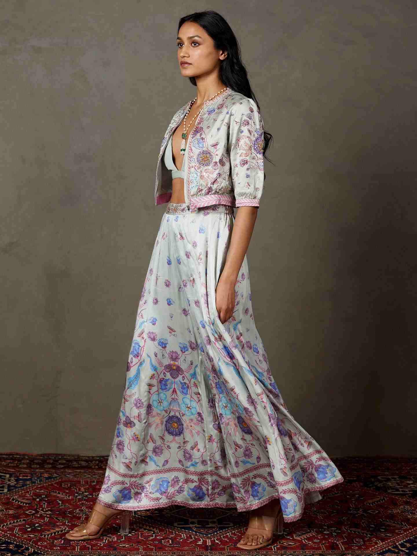 Powder Blue Palace Flower Ensemble