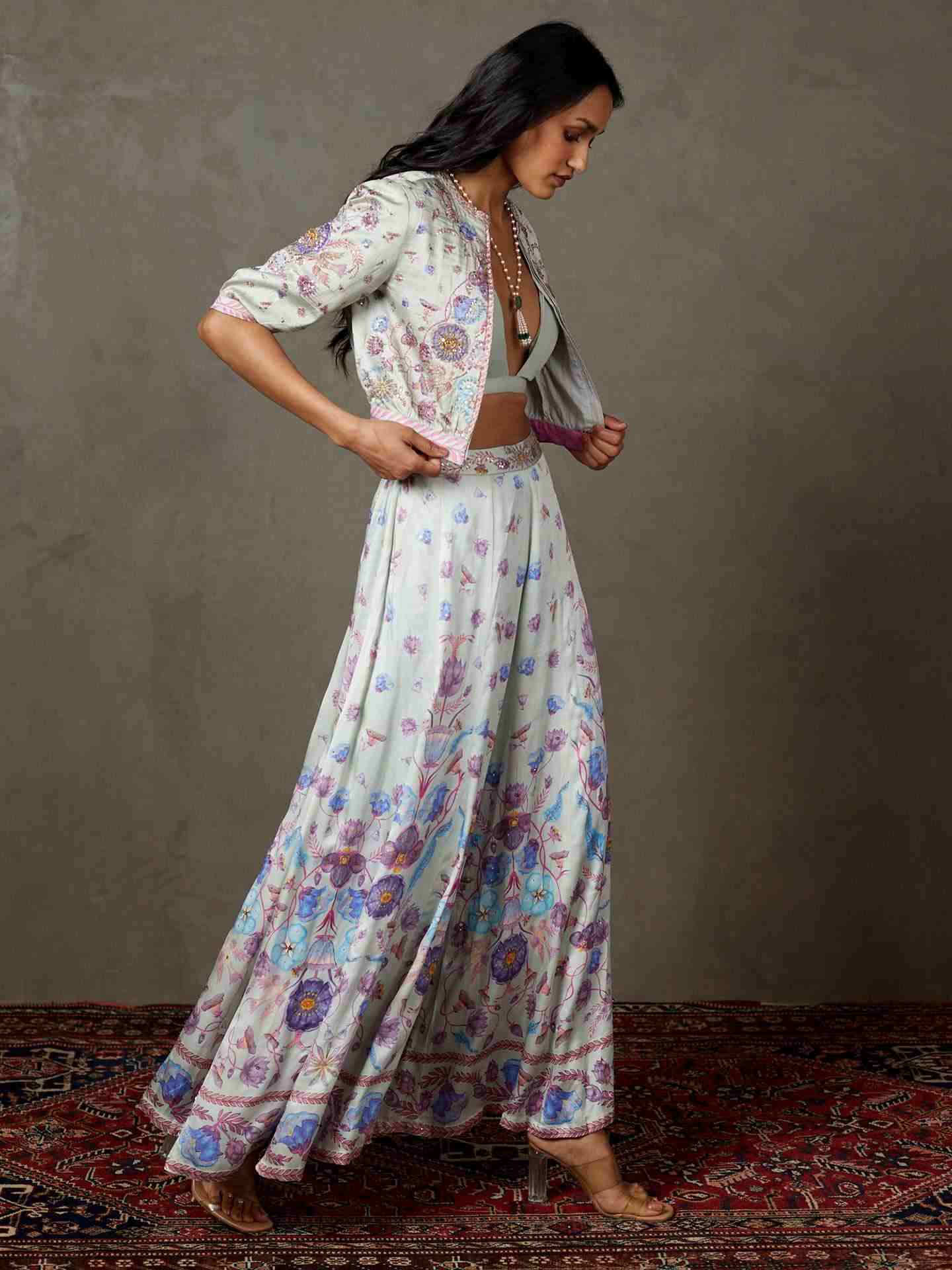 Powder Blue Palace Flower Ensemble