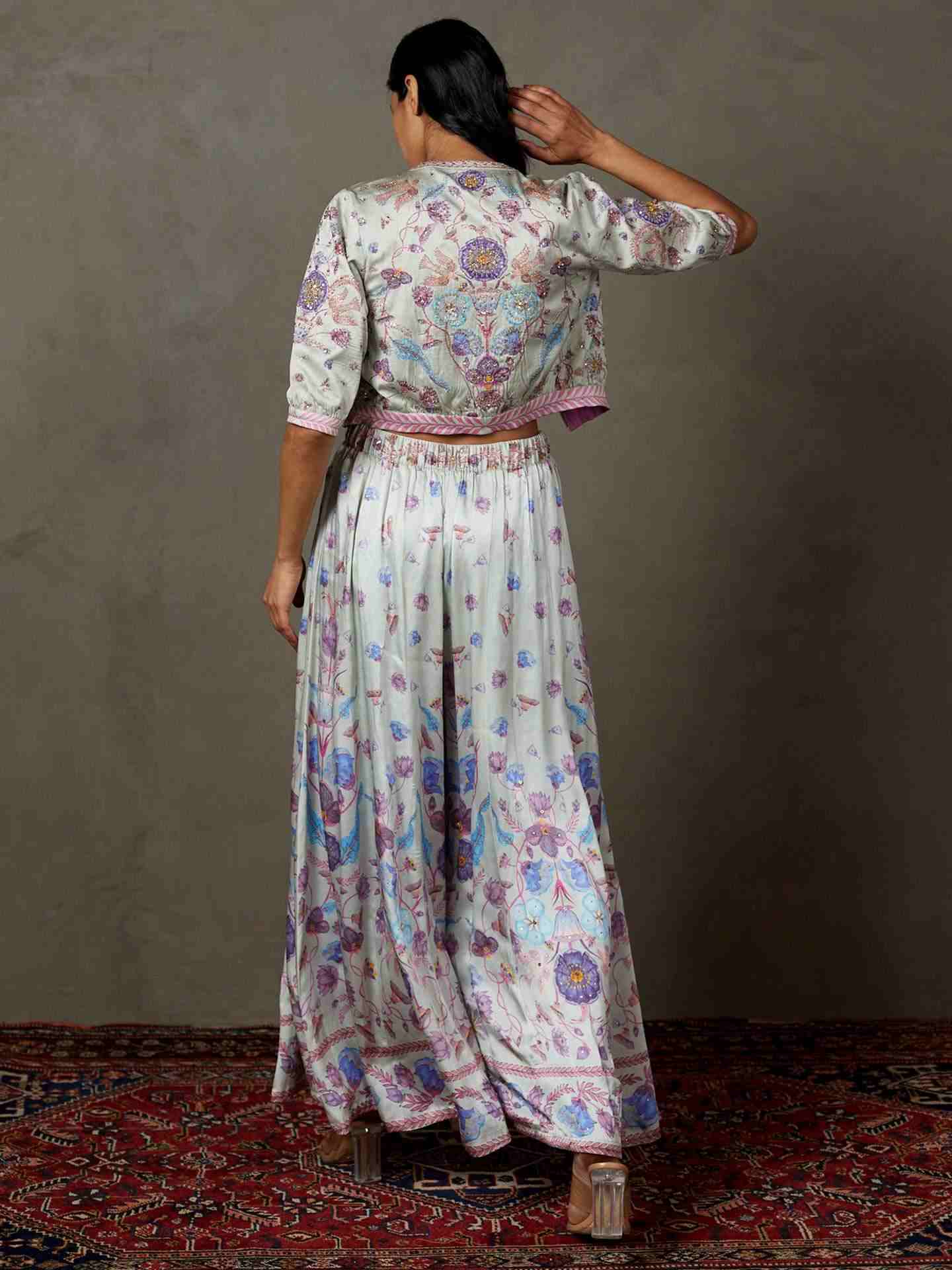 Powder Blue Palace Flower Ensemble