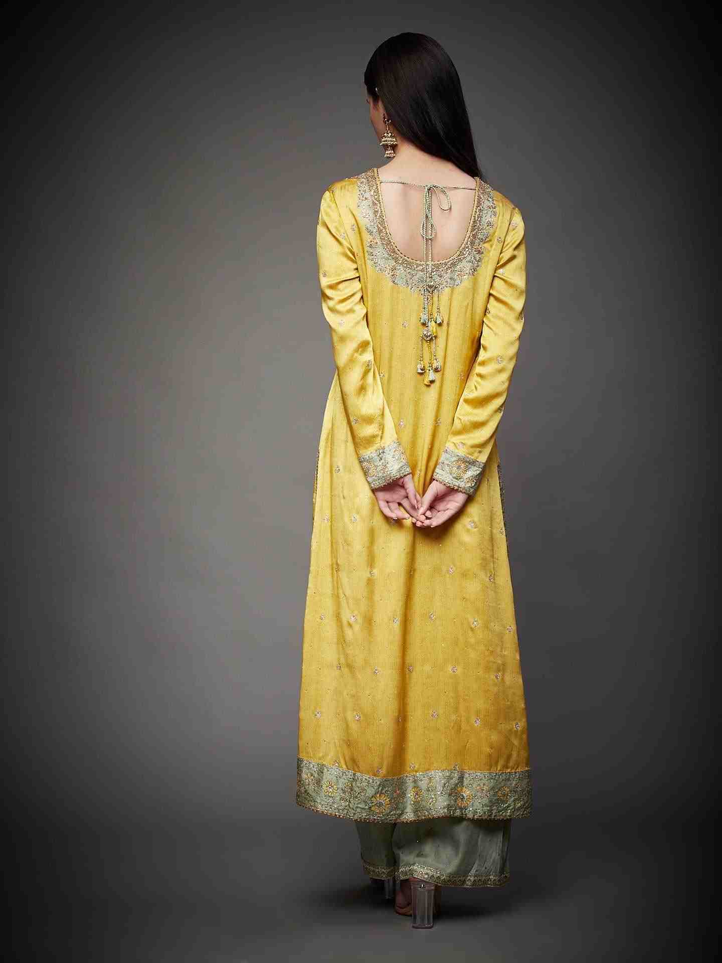 Yellow & Olive Navishtha Suit Set