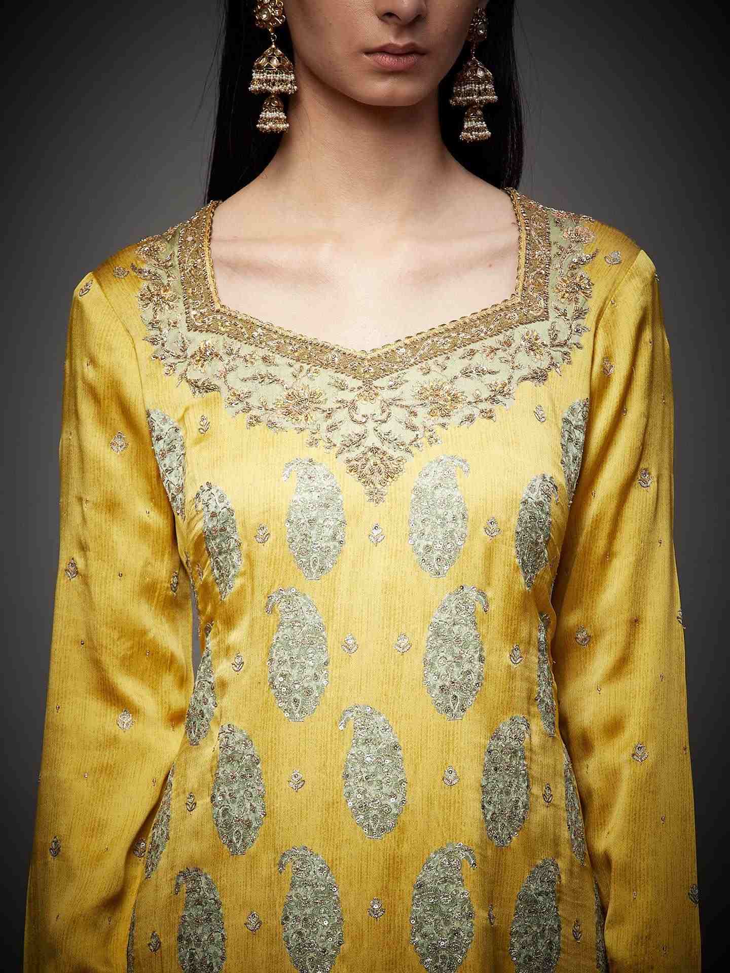 Yellow & Olive Navishtha Suit Set