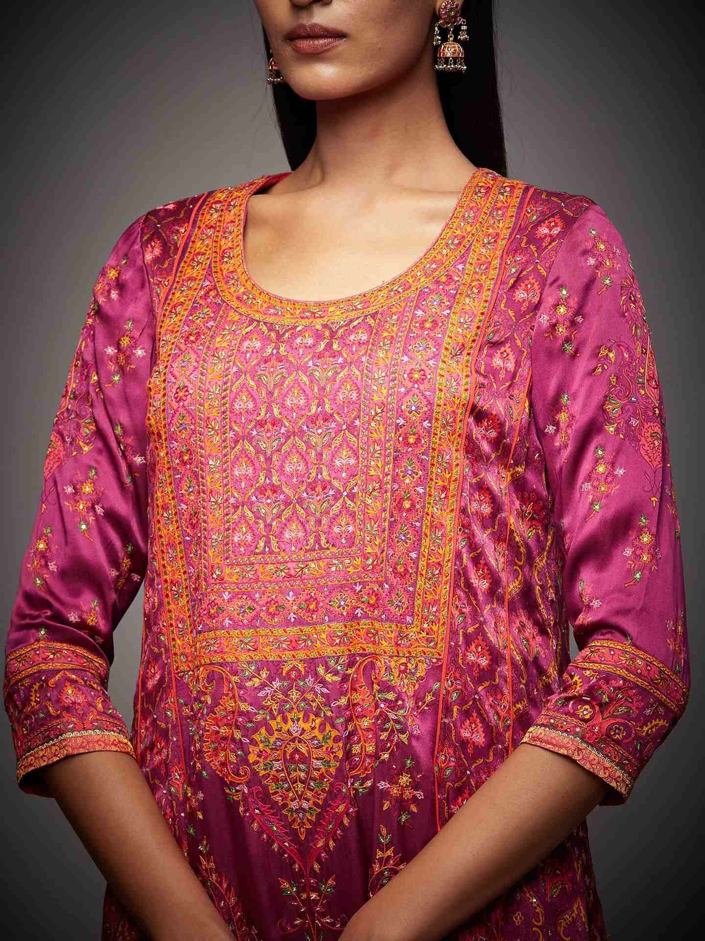 Purple & Multi Anantnag Suit Set