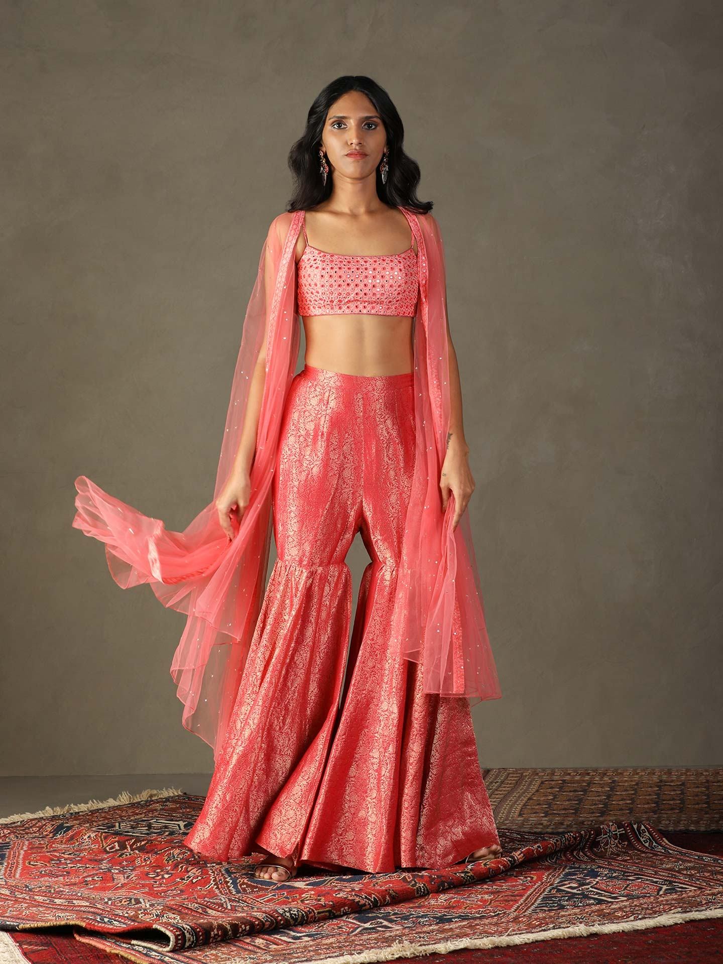 Shell Pink Darpan Ensemble