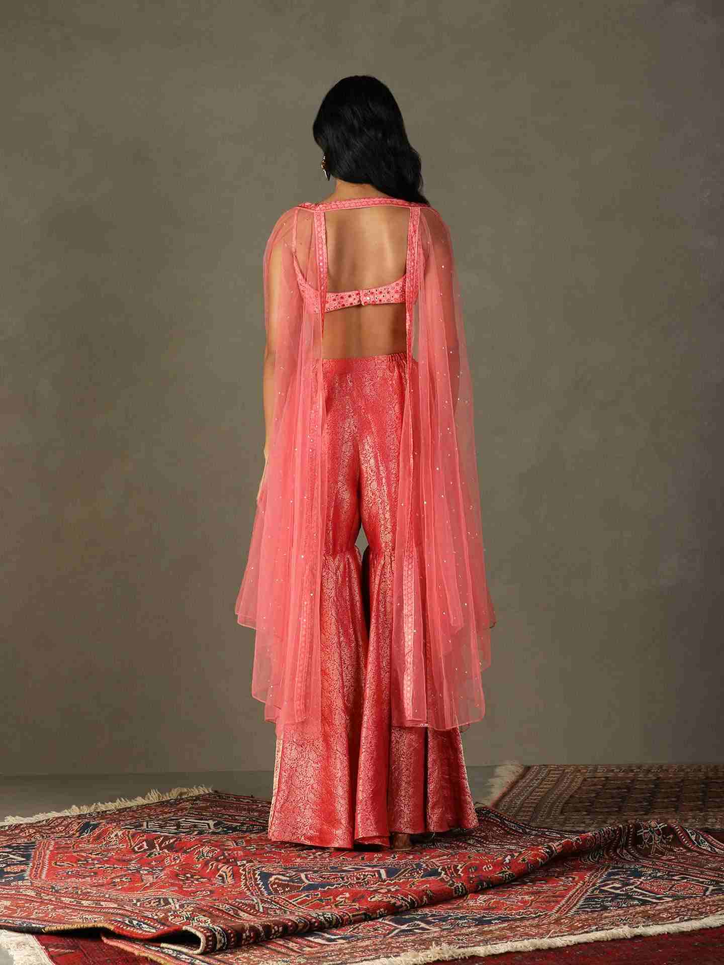 Shell Pink Darpan Ensemble