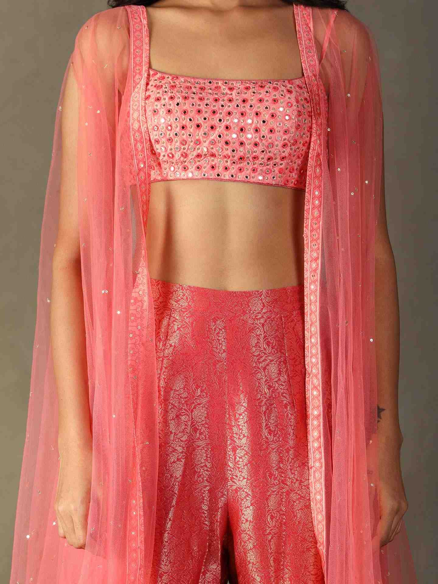 Shell Pink Darpan Ensemble