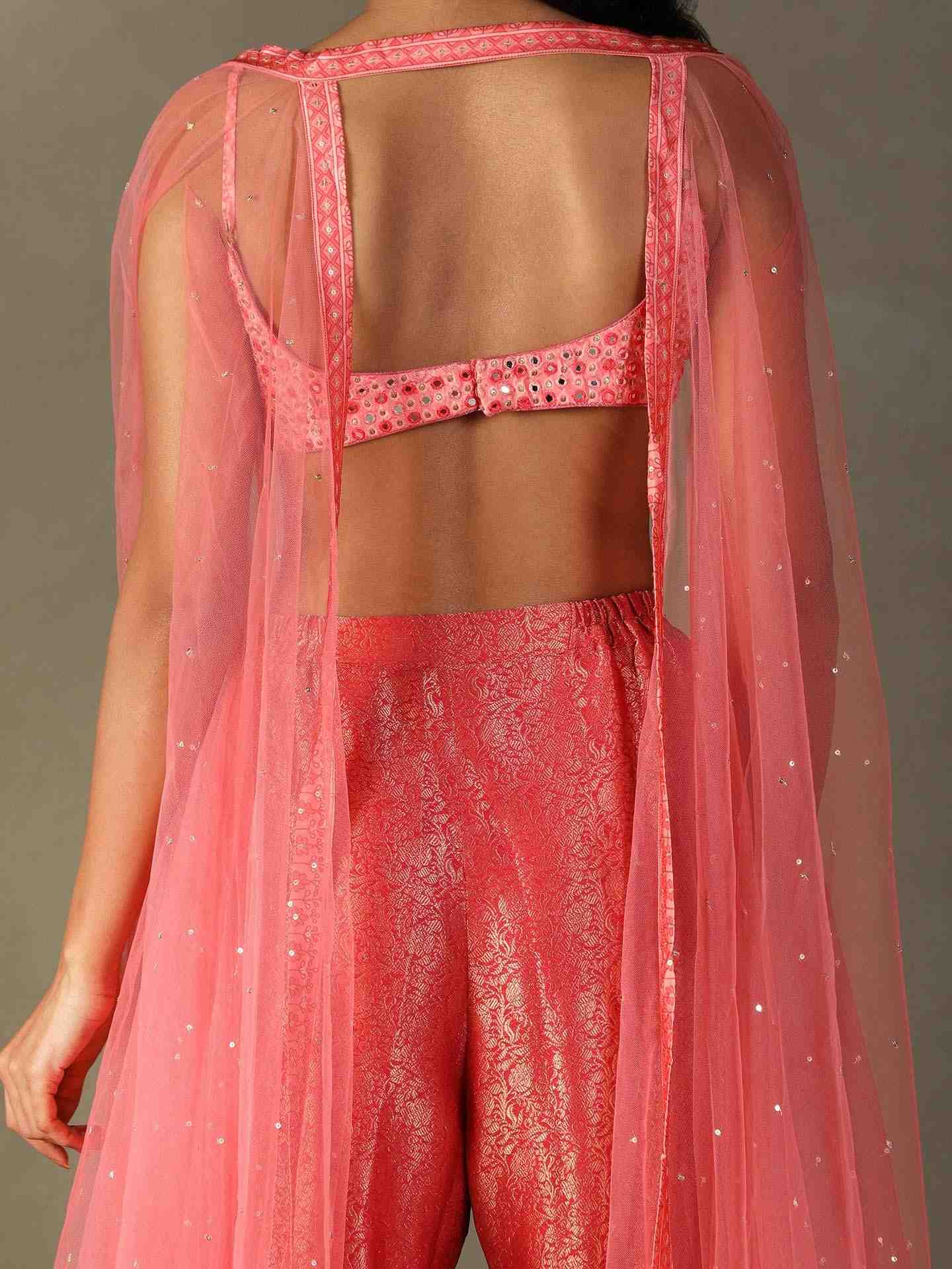 Shell Pink Darpan Ensemble