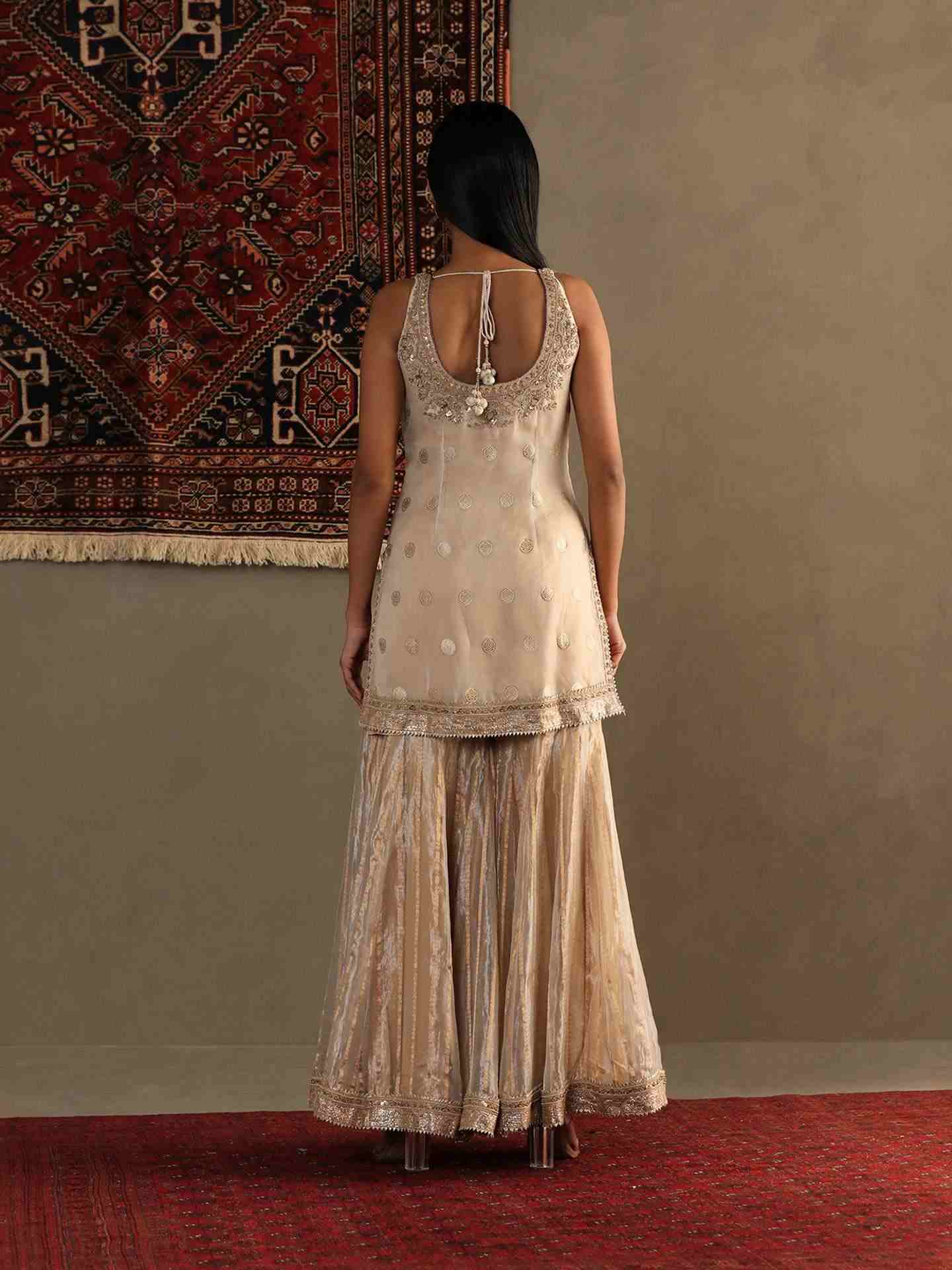 Gold Ganga Jamuna Suit Set