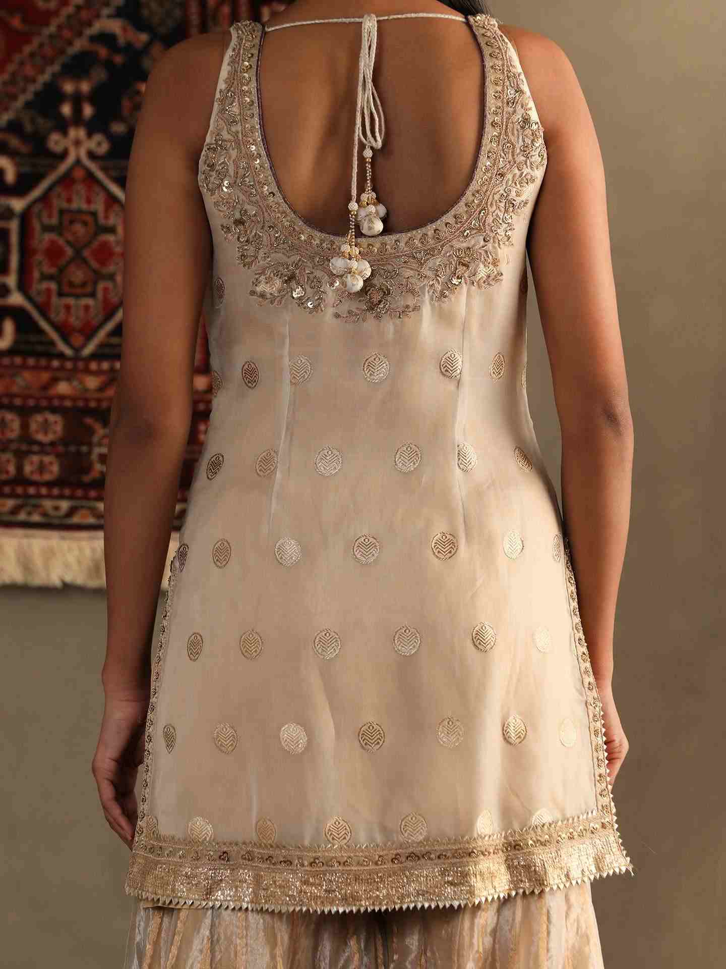 Gold Ganga Jamuna Suit Set