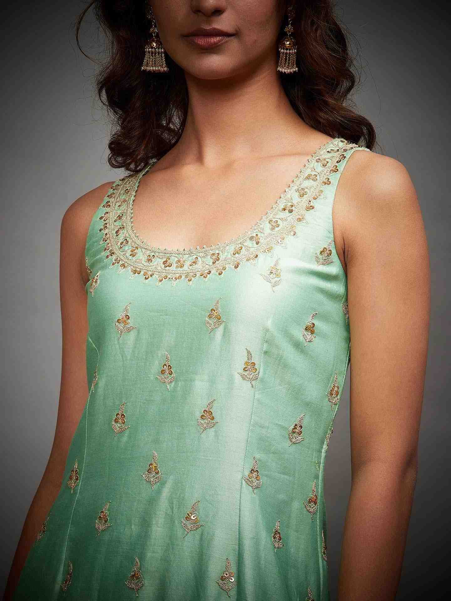 Mint & Multi Jamuna Suit Set