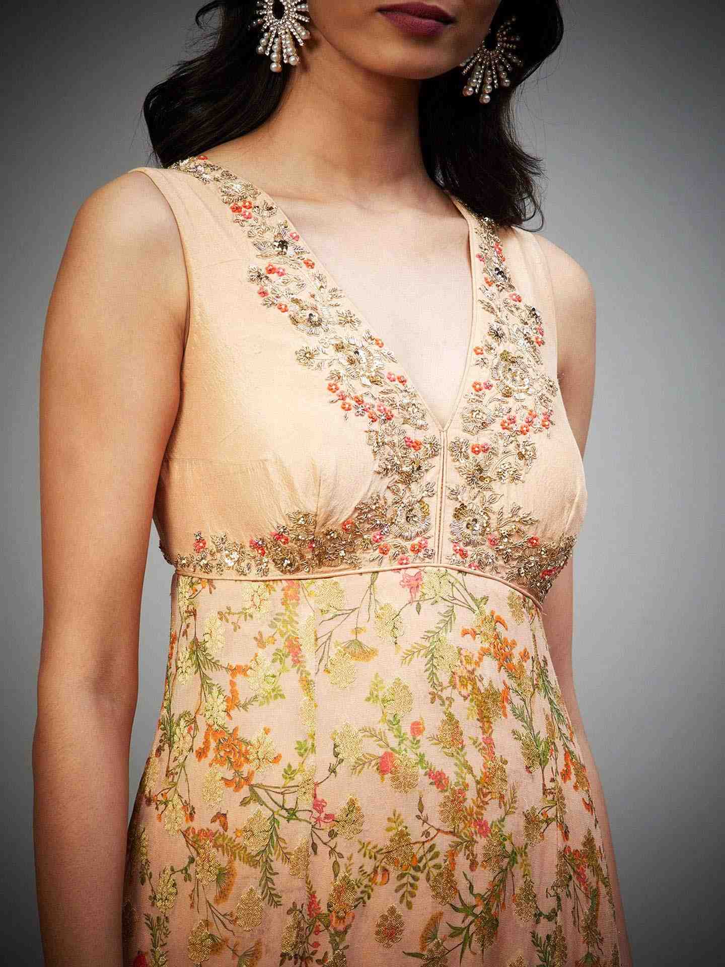 Tropical Peach Paradise Garden Suit Set