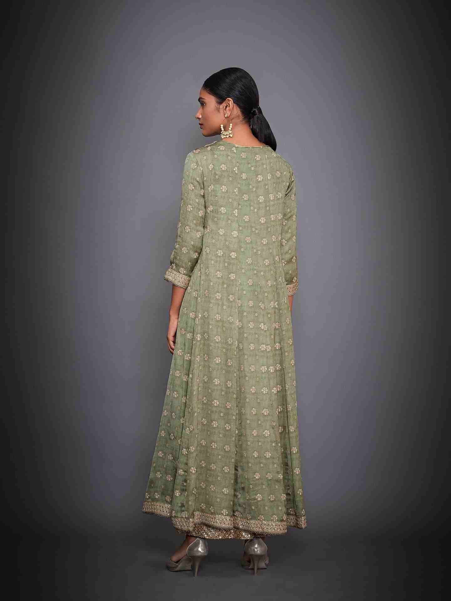 Khaki & Beige Paridhi Parampara Anarkali Suit