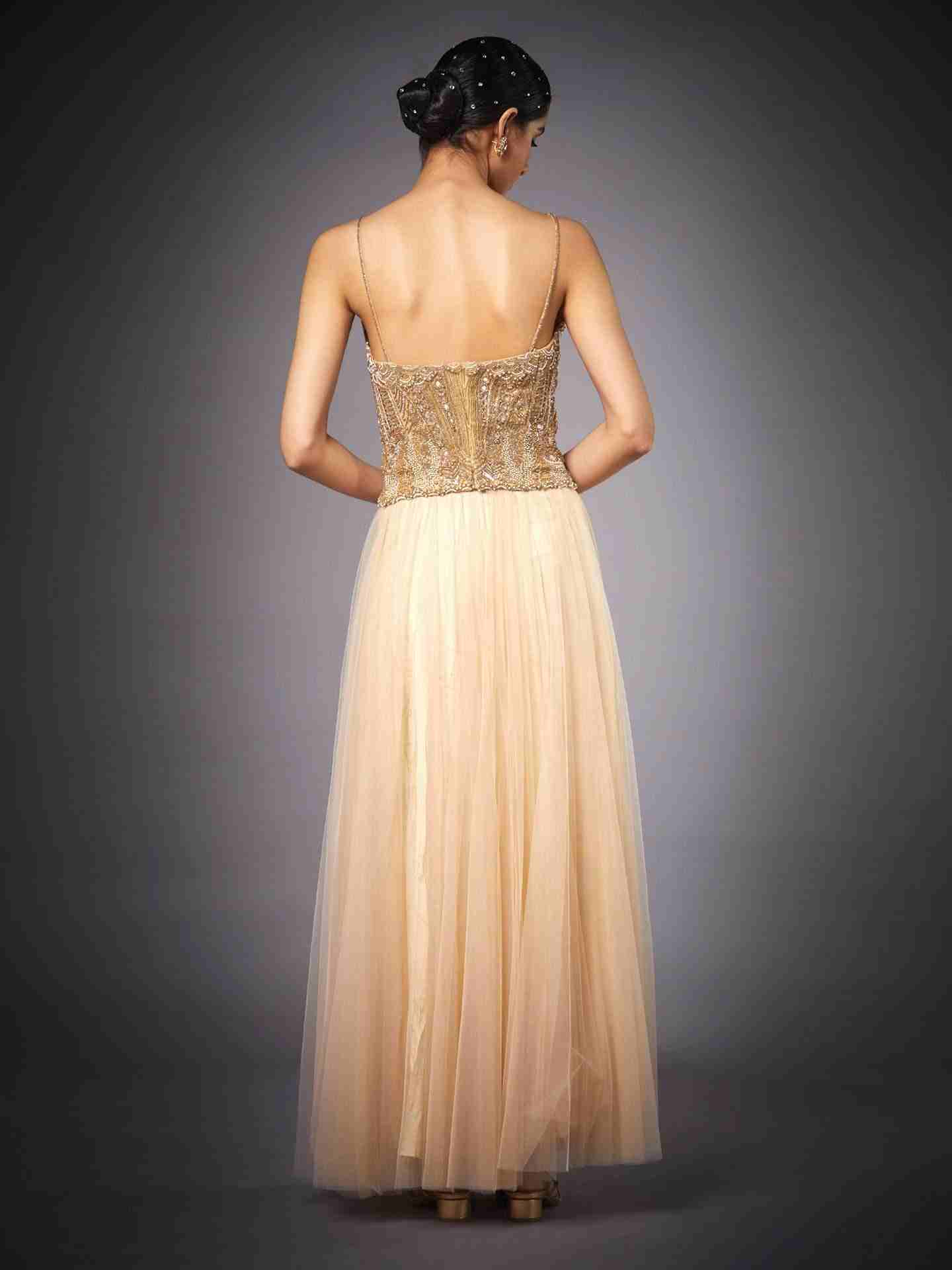 Beige & Gold Sonar Lehenga Set