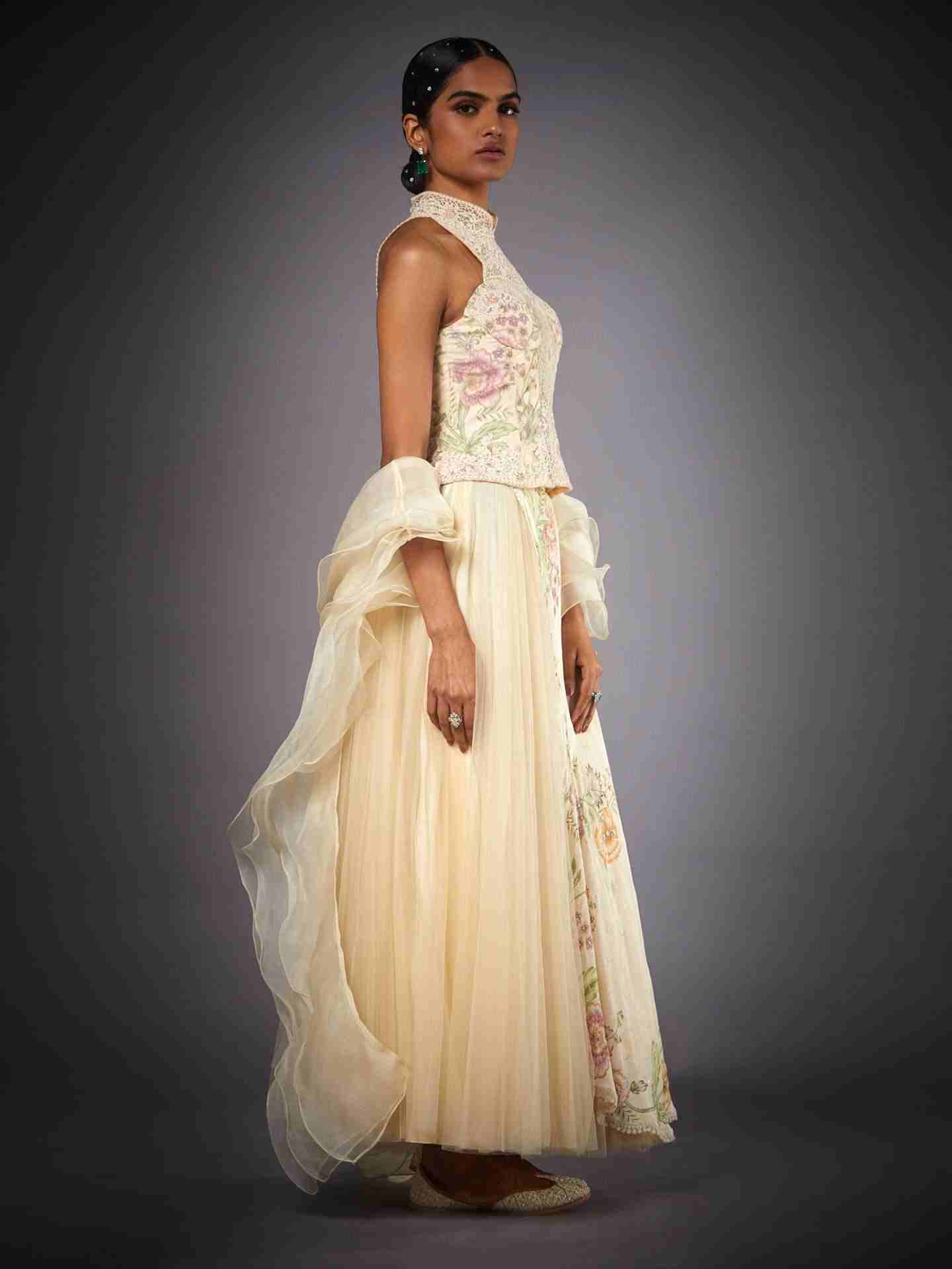 Ecru & Multi Jane Lehenga Set