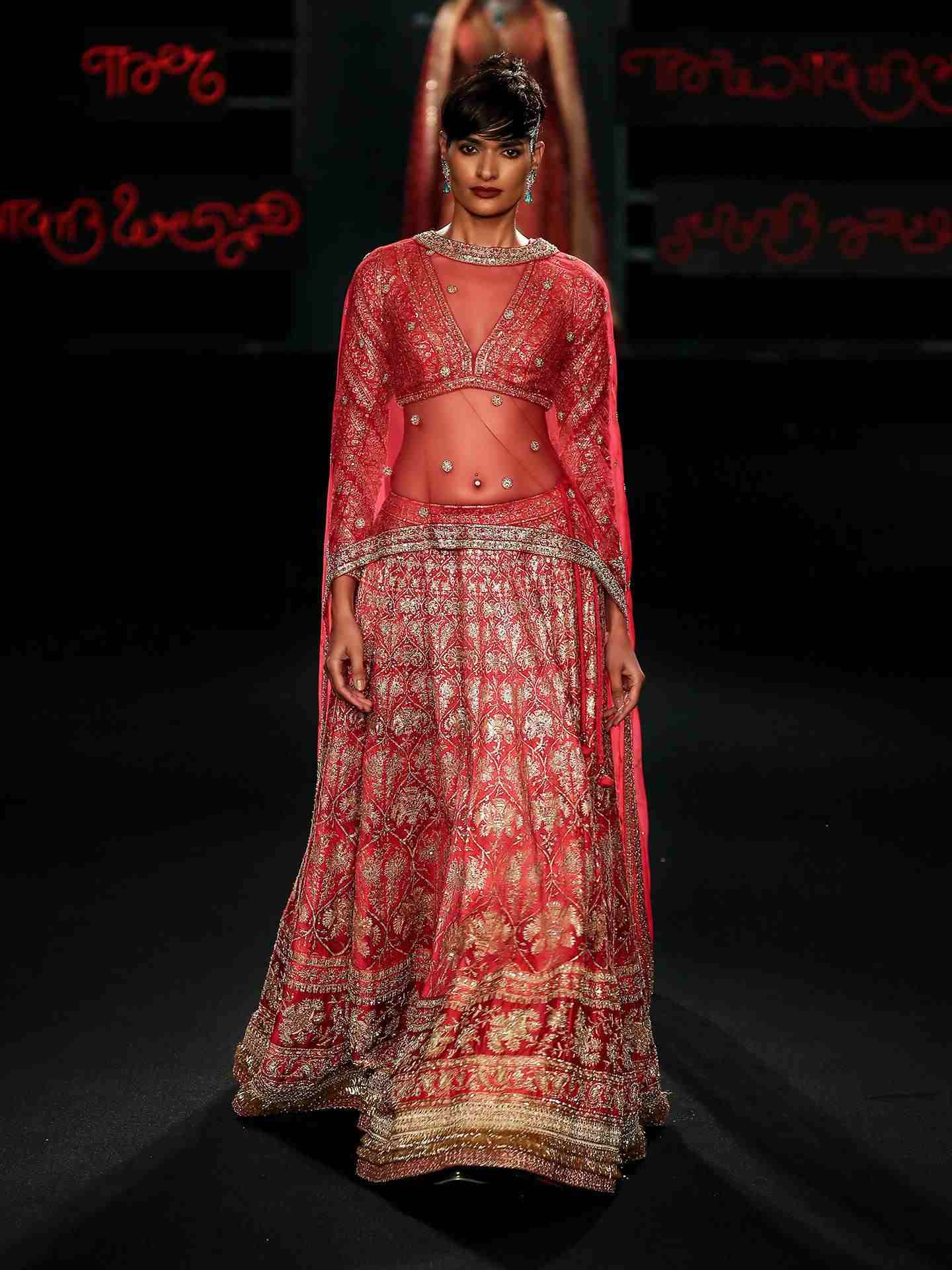 Fuschia Kulah  Lehenga Set