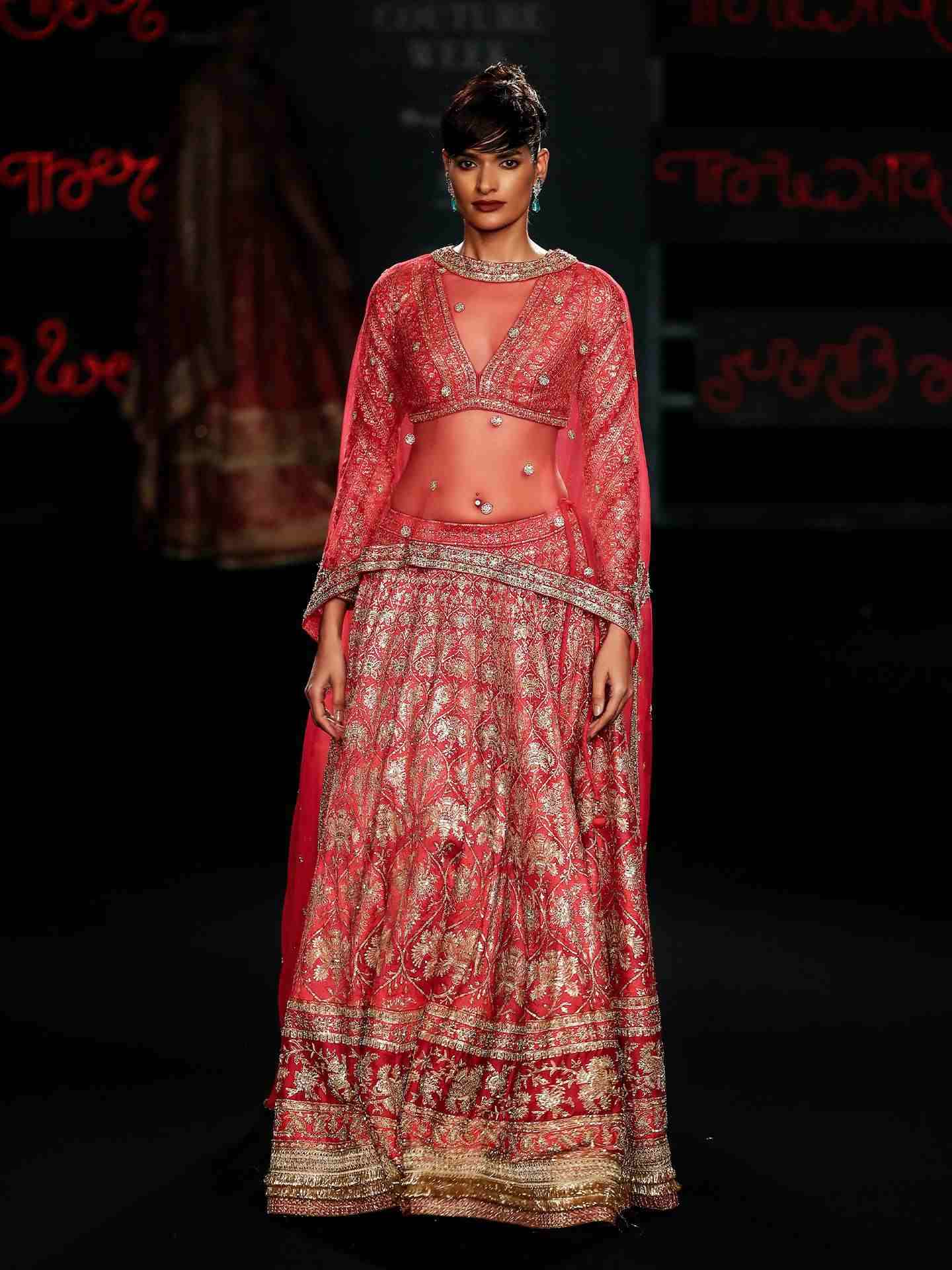 Fuschia Kulah  Lehenga Set